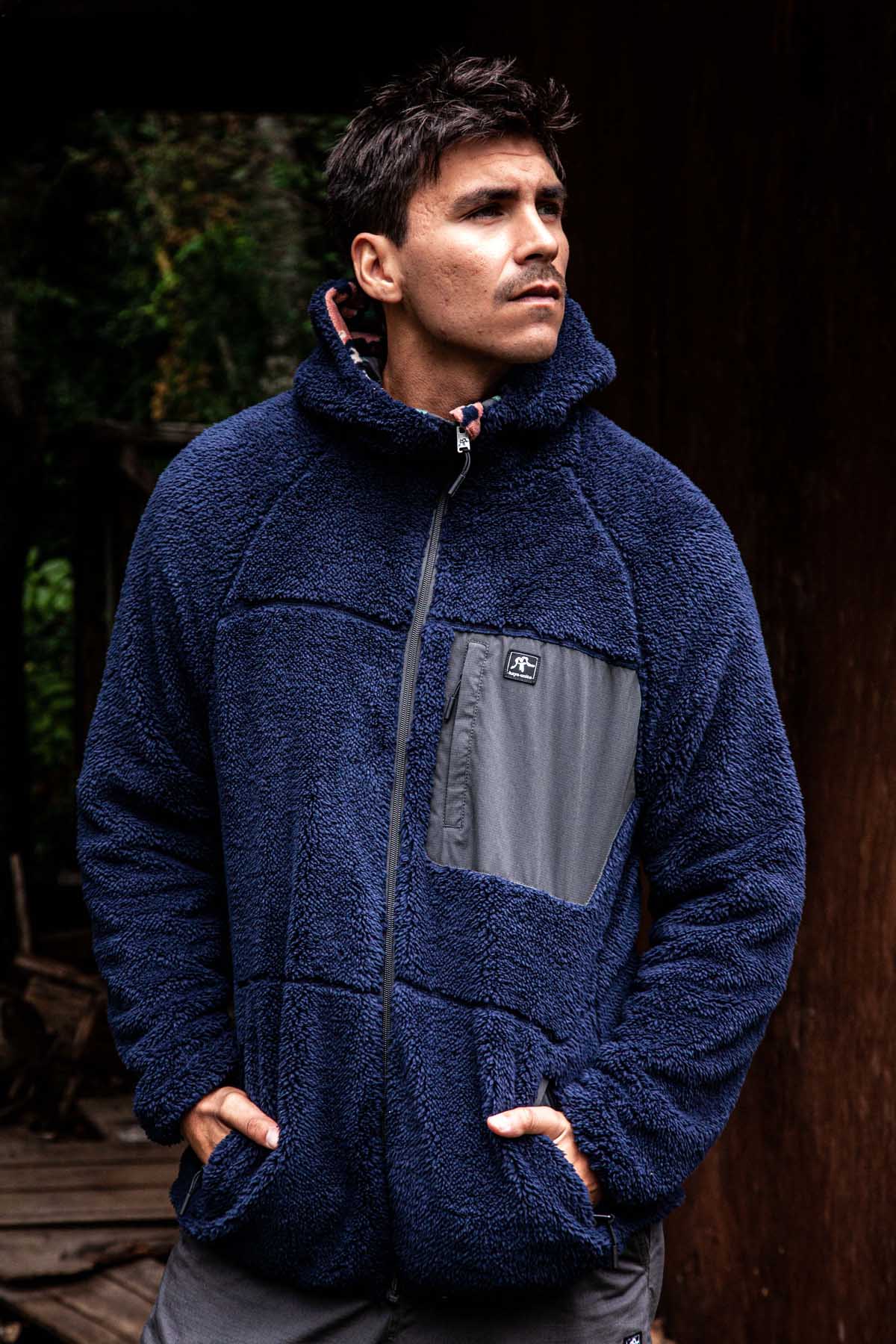 Chiporro Con Cierre Shaggy Grizzly Reversible Hombre - Navy - Image 9