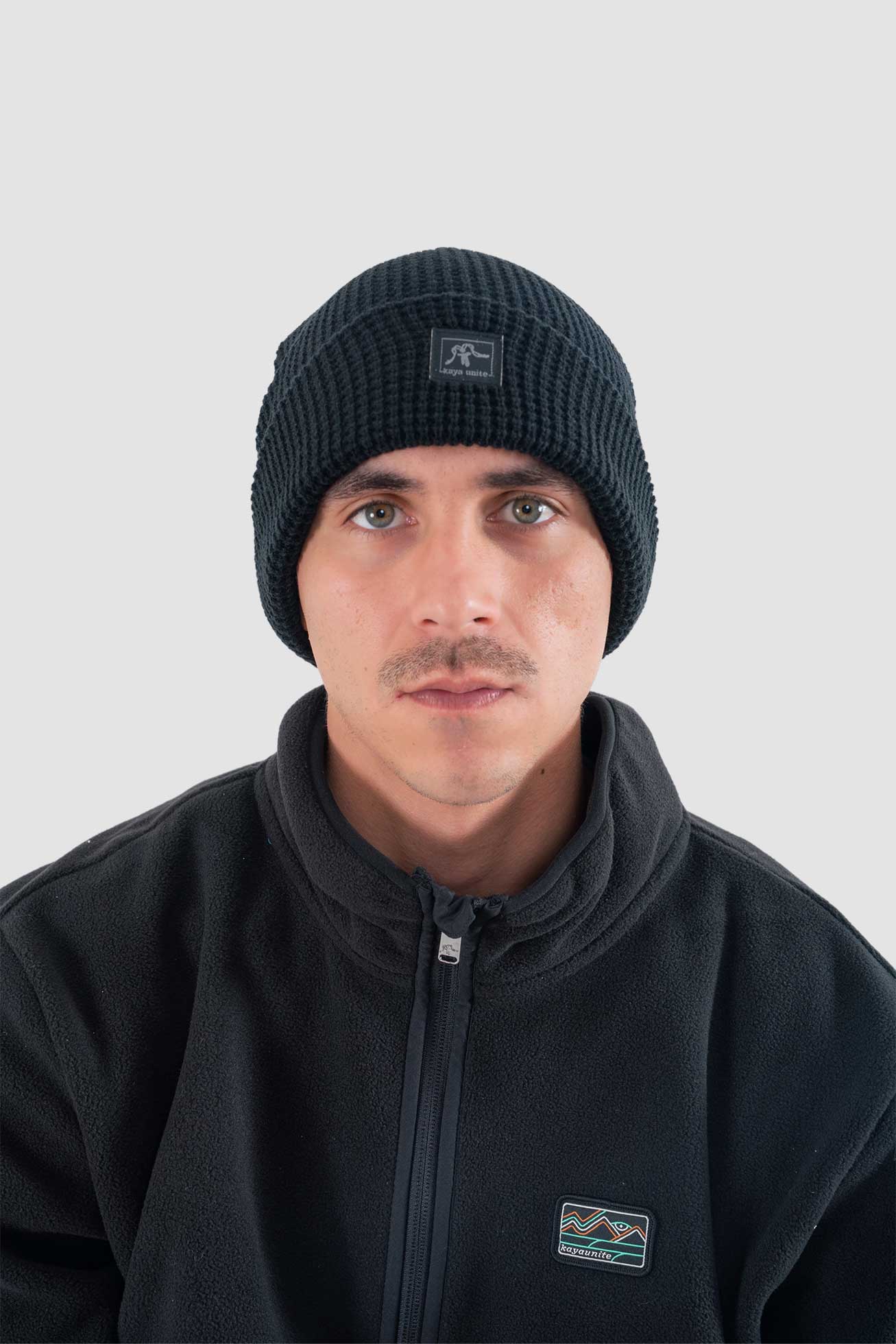 Gorro Beanie Waffle - Negro