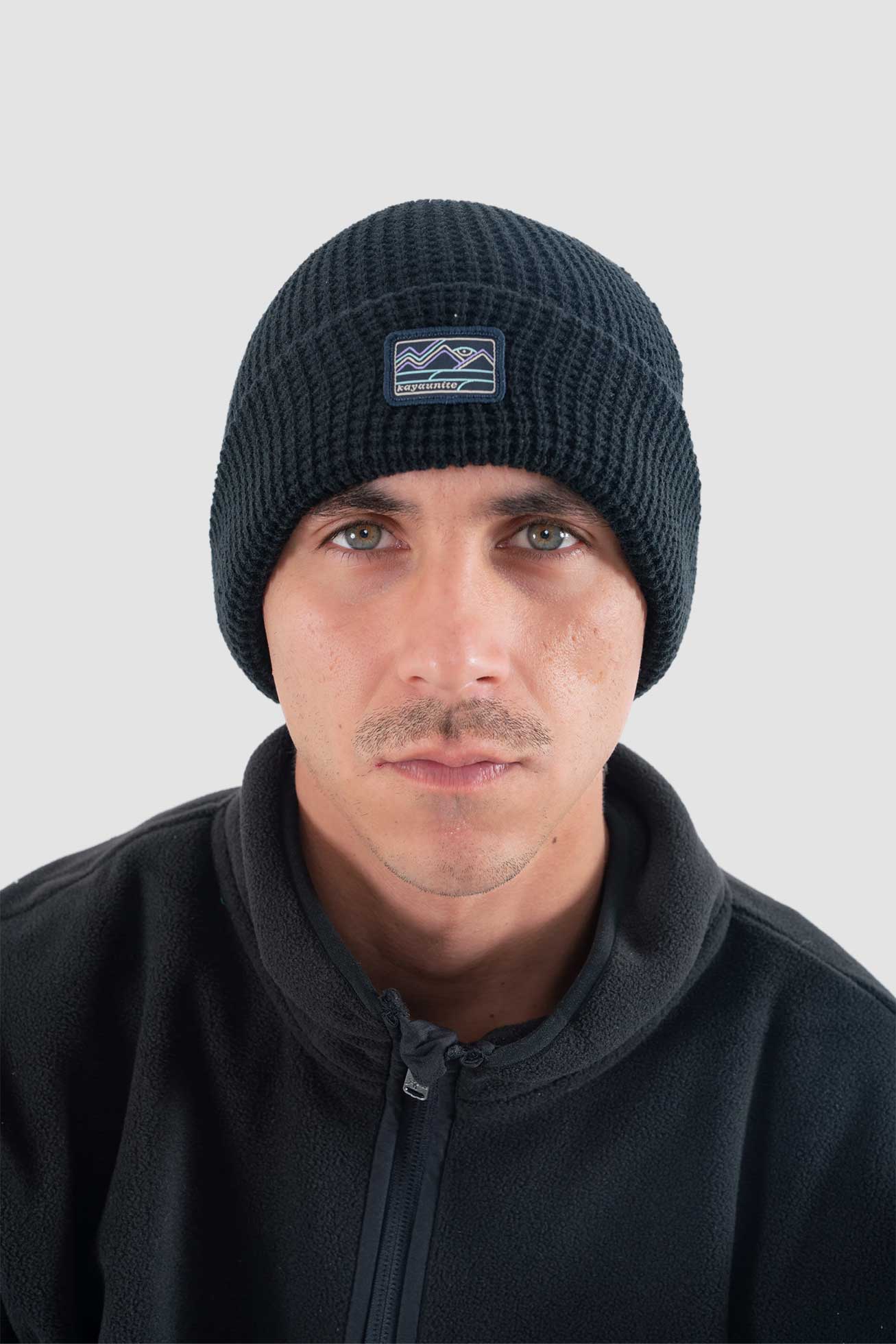 Gorro Beanie Waffle - Negro