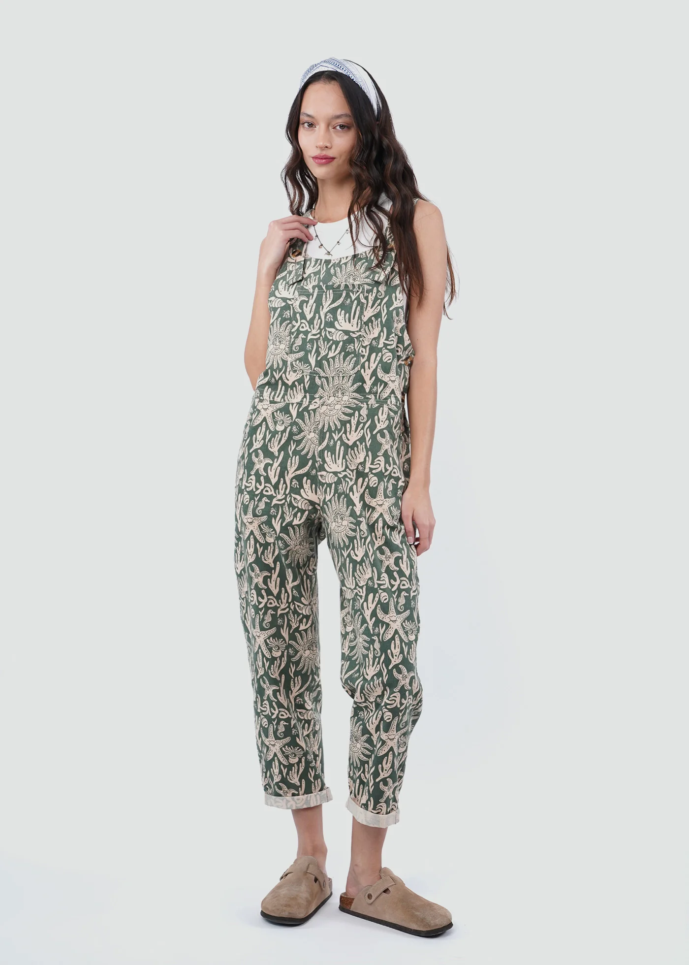 Jardinera Cotelé Ocean Mujer - Oliva