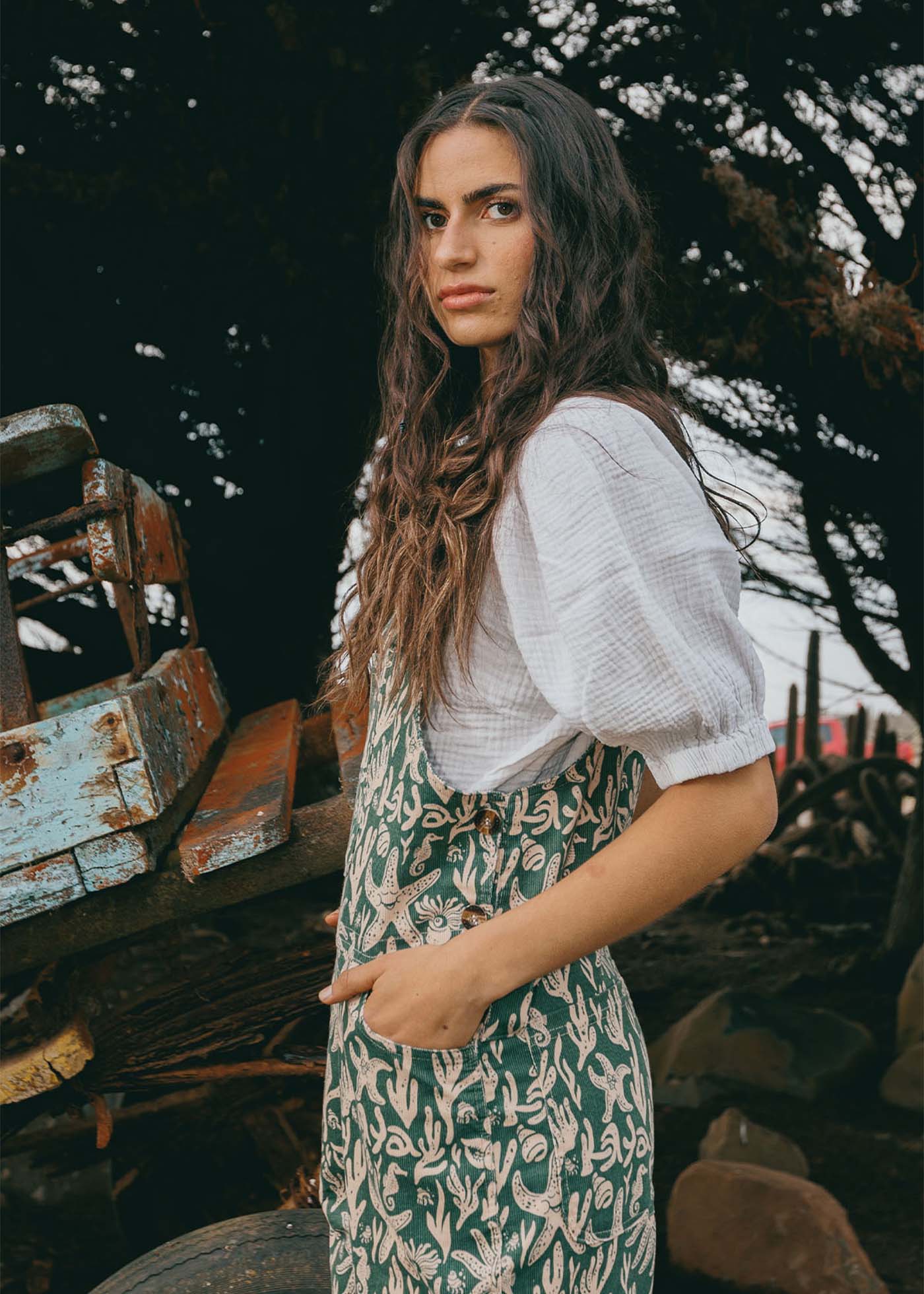 Jardinera Cotelé Ocean Mujer - Oliva - Image 3
