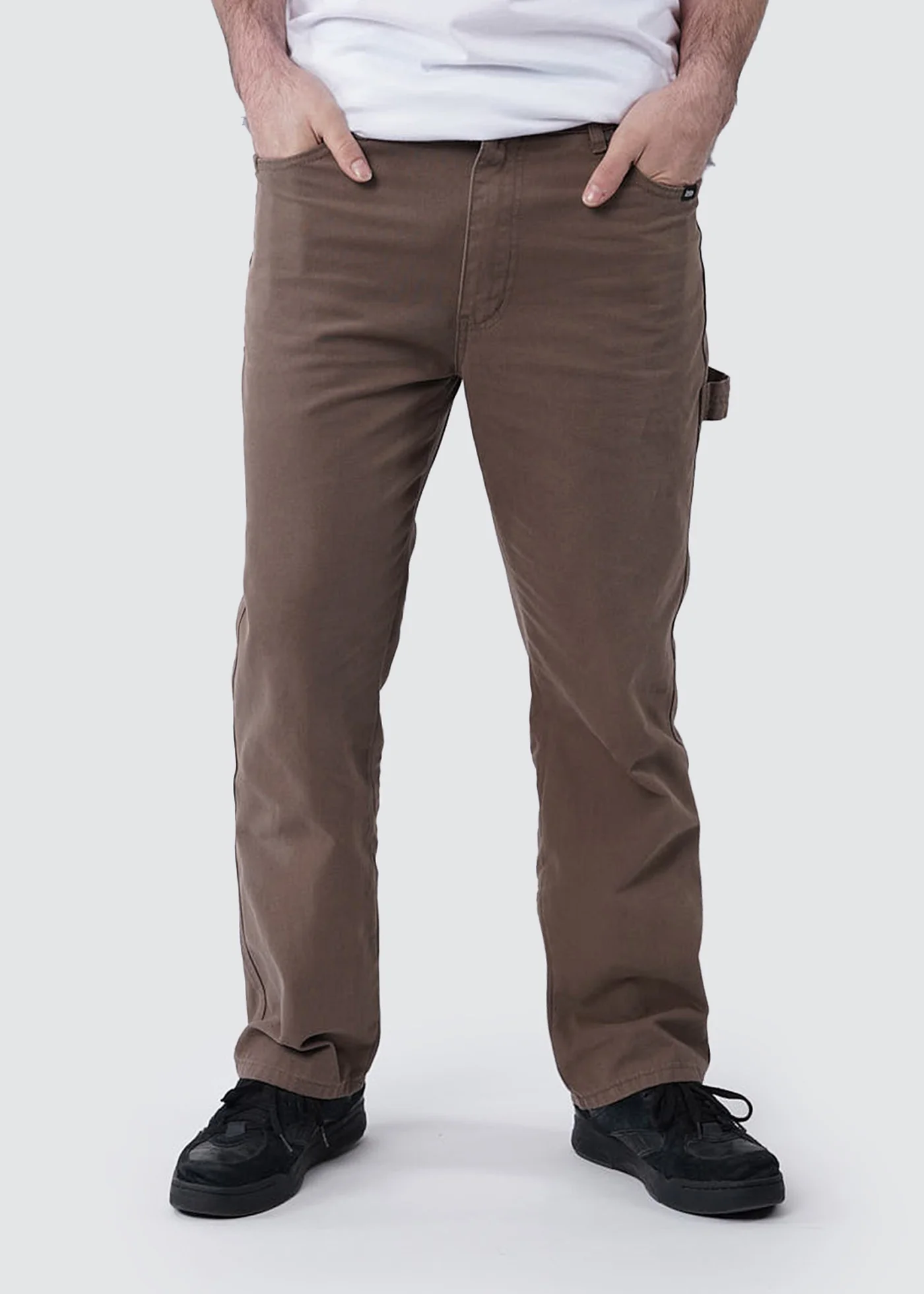 Pantalón Carpintero Recto Algodón Hombre - Café