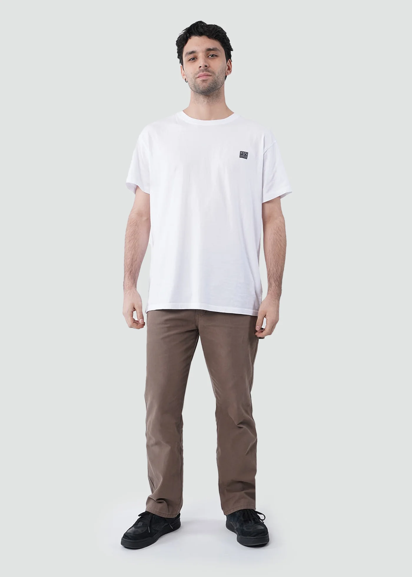 Pantalón Carpintero Recto Algodón Hombre - Café - Image 3