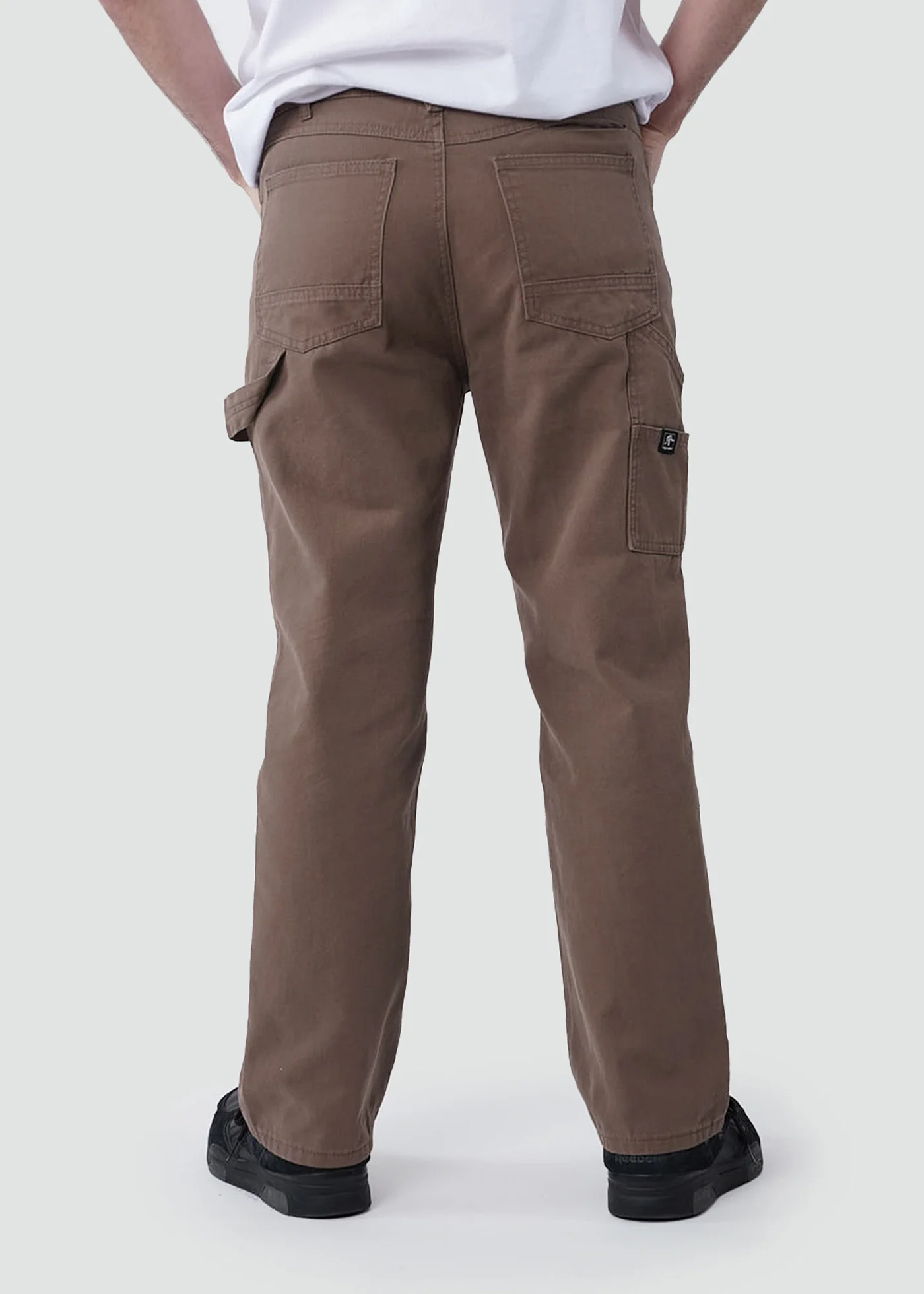 Pantalón Carpintero Recto Algodón Hombre - Café - Image 6