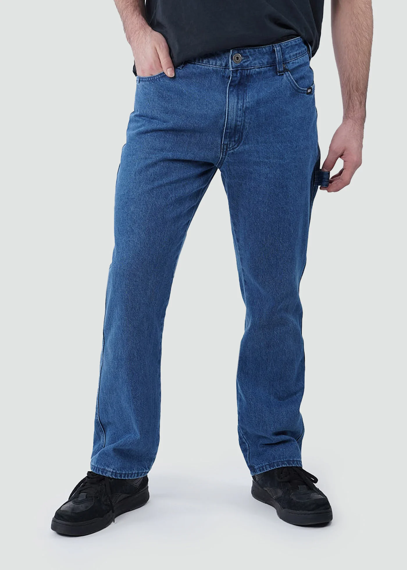 Pantalón Carpintero Recto Algodón Hombre - Denim