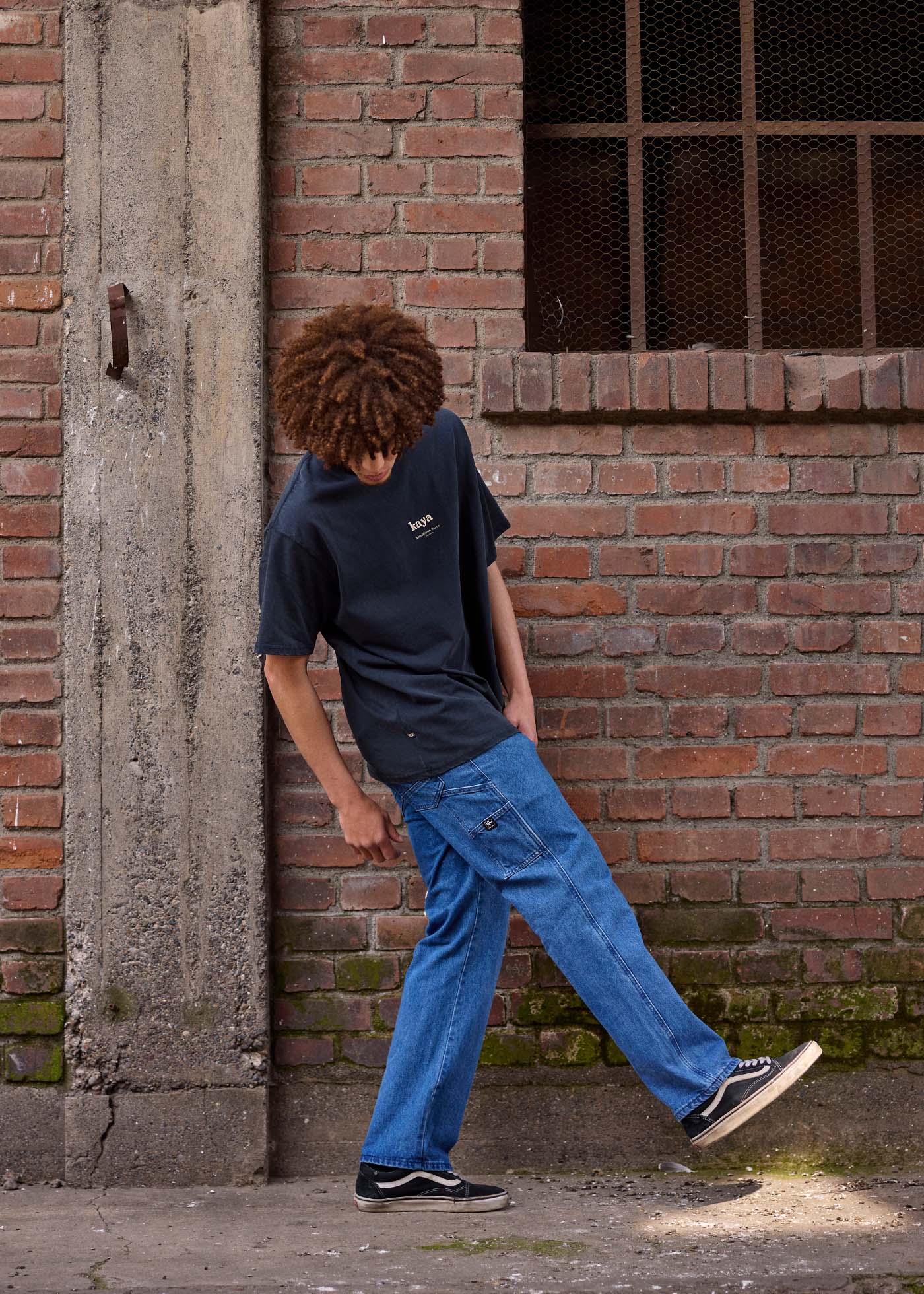 Pantalón Carpintero Recto Algodón Hombre - Denim - Image 2