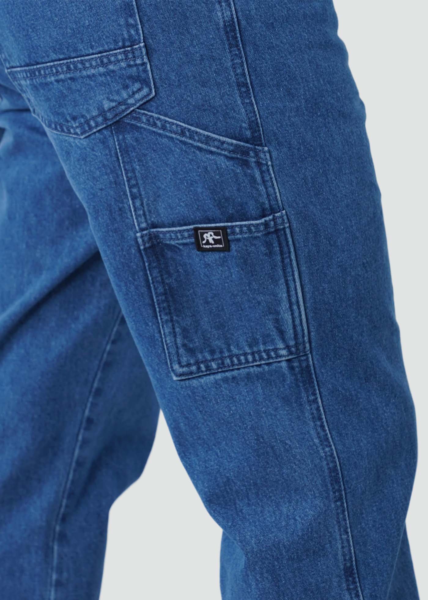 Pantalón Carpintero Recto Algodón Hombre - Denim - Image 3