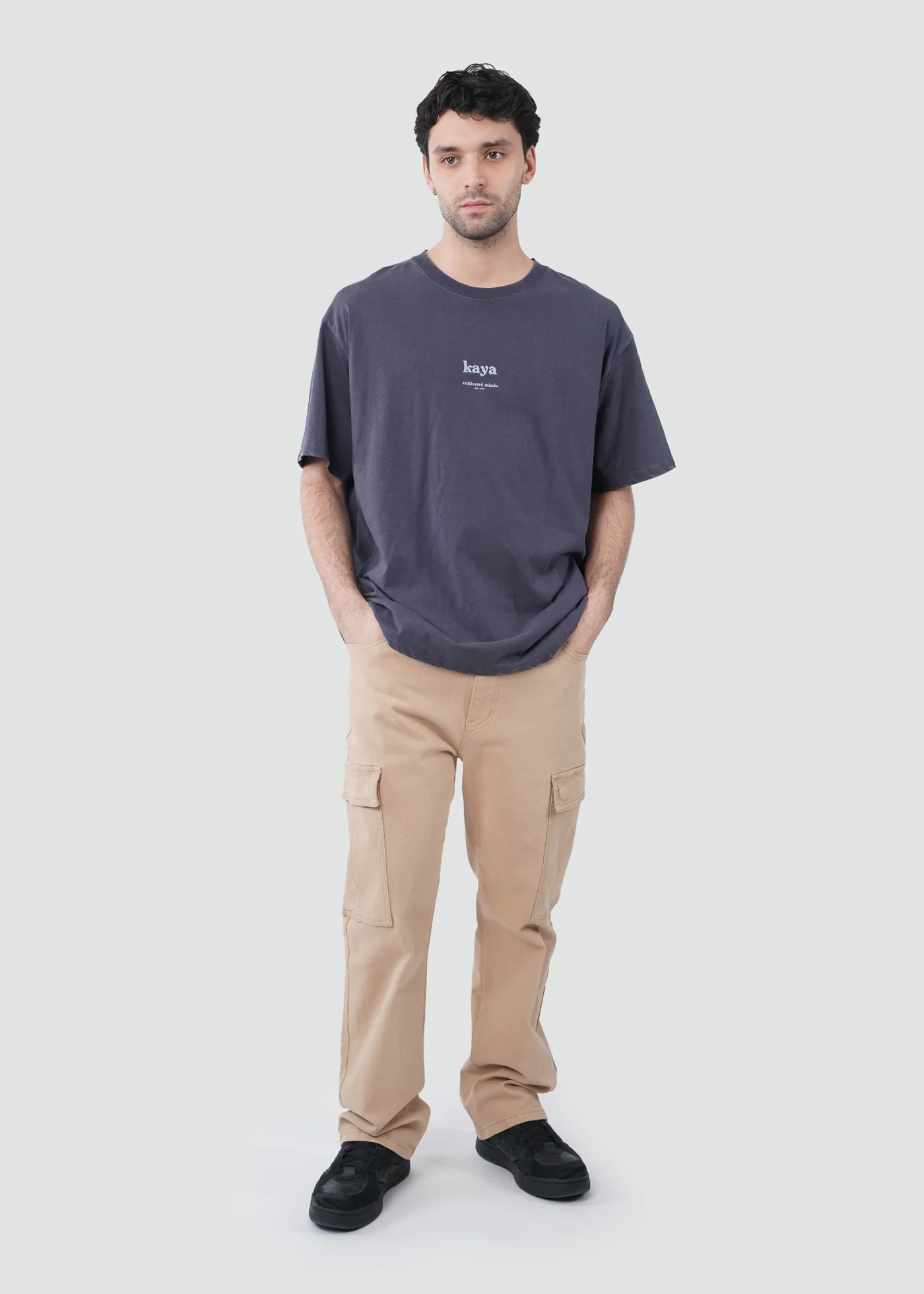 Pantalón Recto Algodón Cargo Hombre - Caqui - Image 2