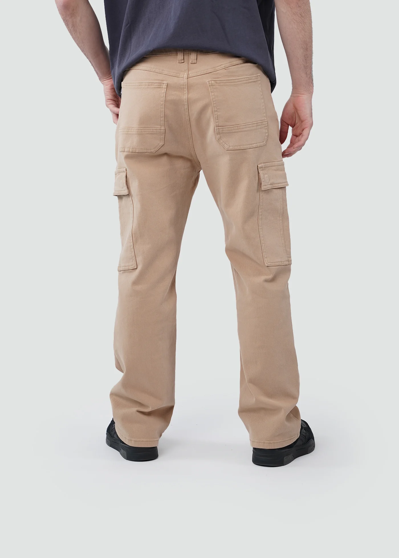Pantalón Recto Algodón Cargo Hombre - Caqui - Image 3
