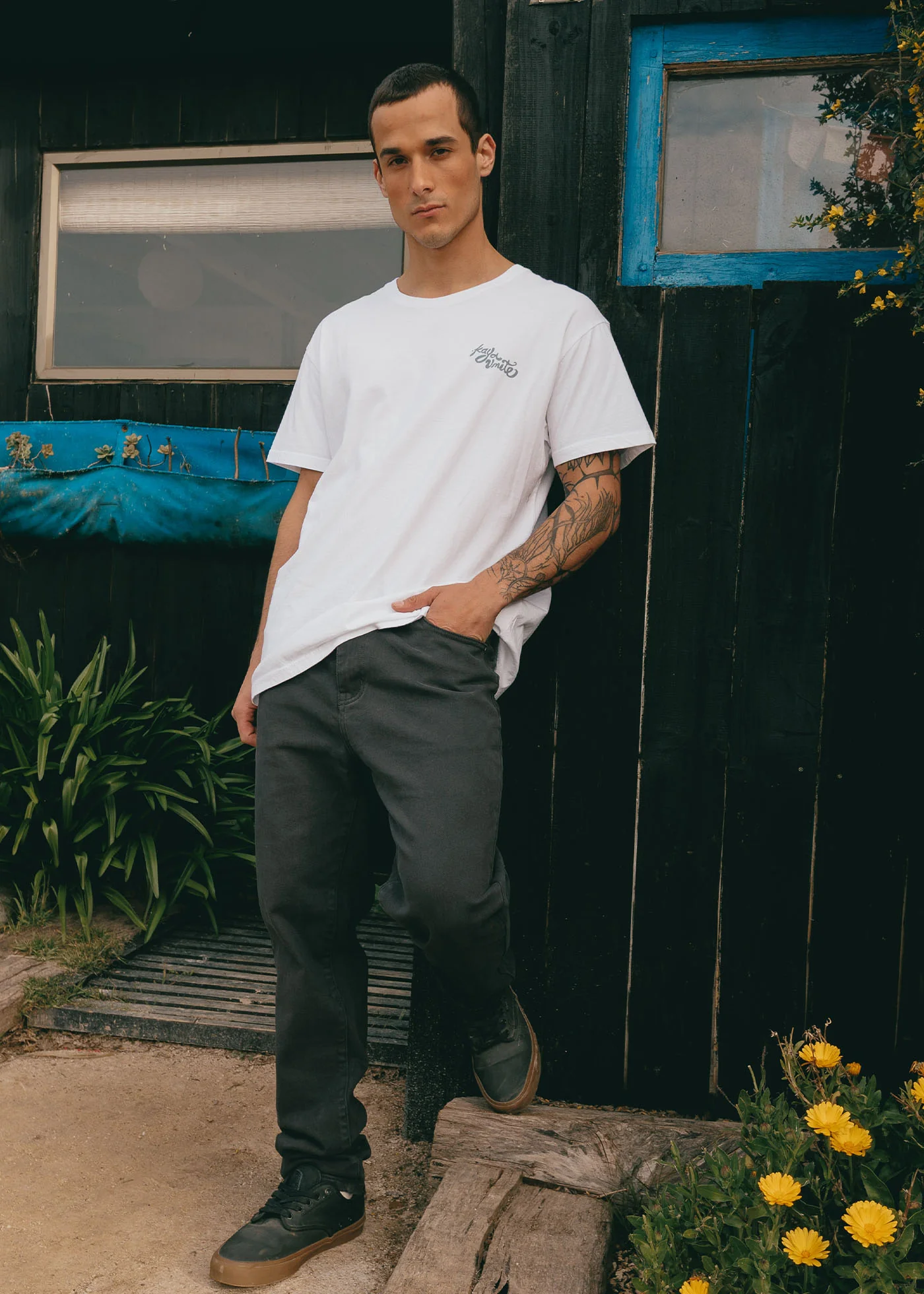 Pantalón Slim Algodón Daily Hombre - Gris - Image 2