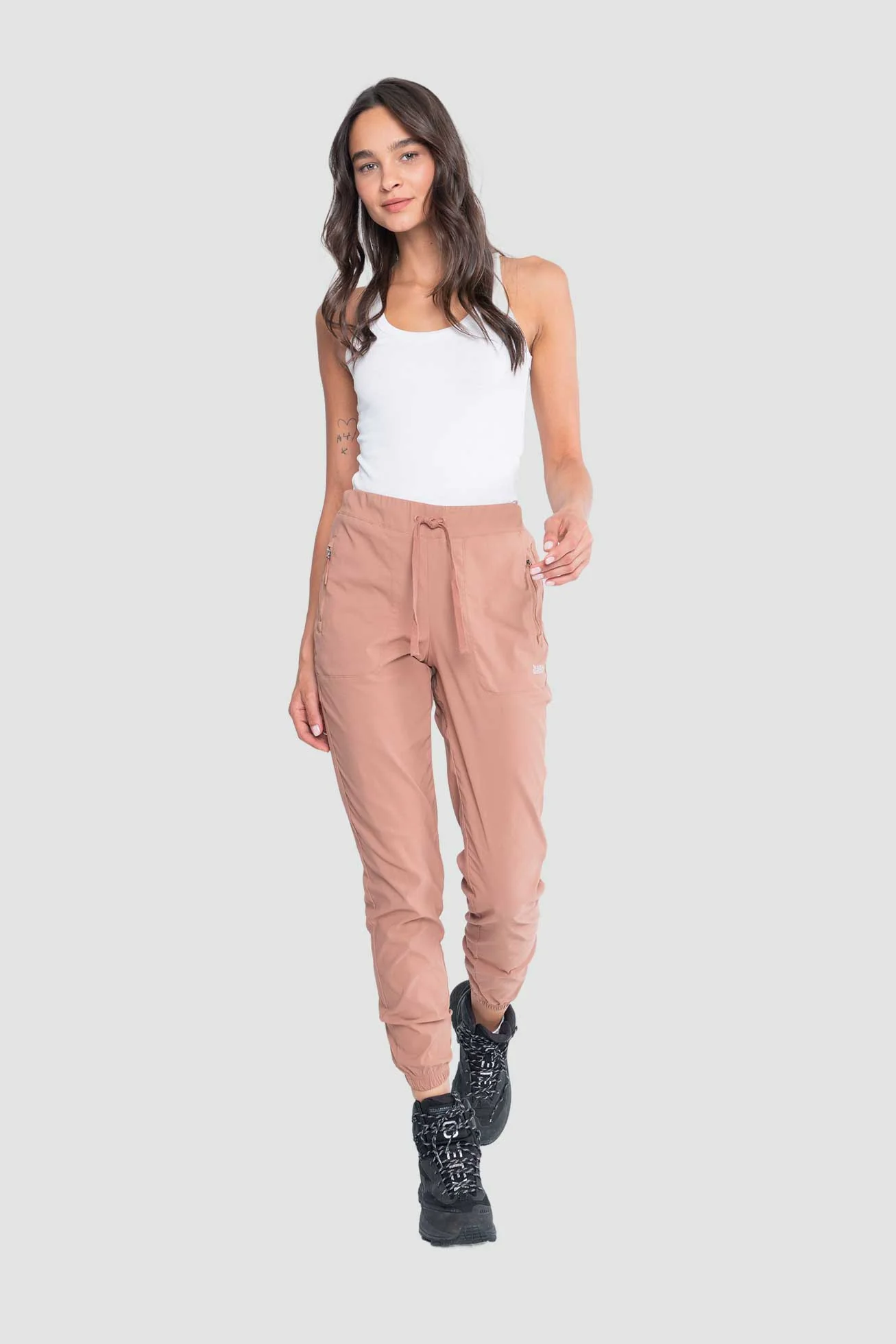 Pantalón Slim Nylon Hikking Mujer - Terracota