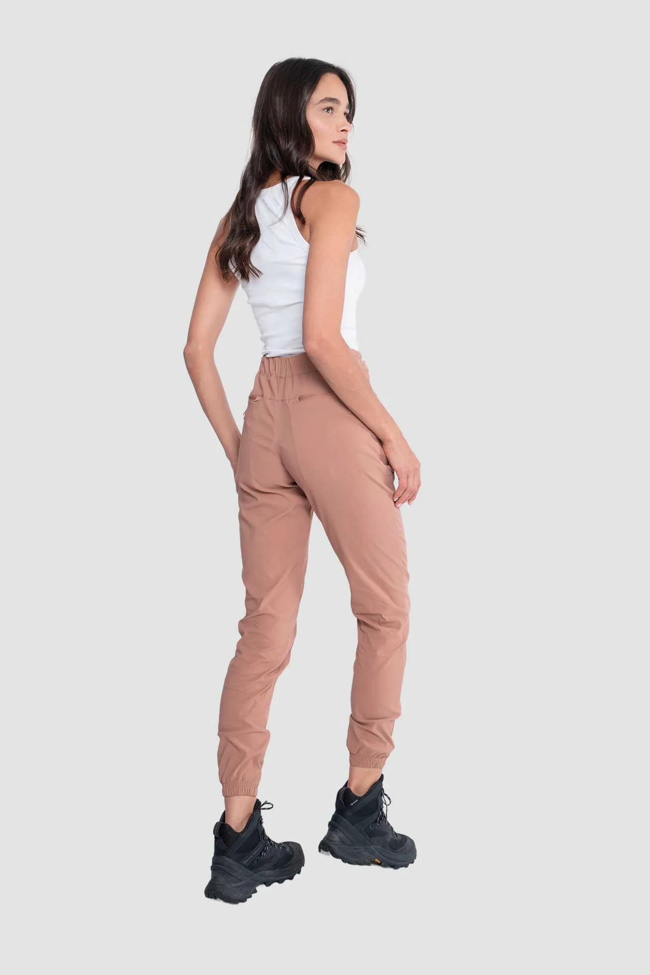 Pantalón Slim Nylon Hikking Mujer - Terracota - Image 3
