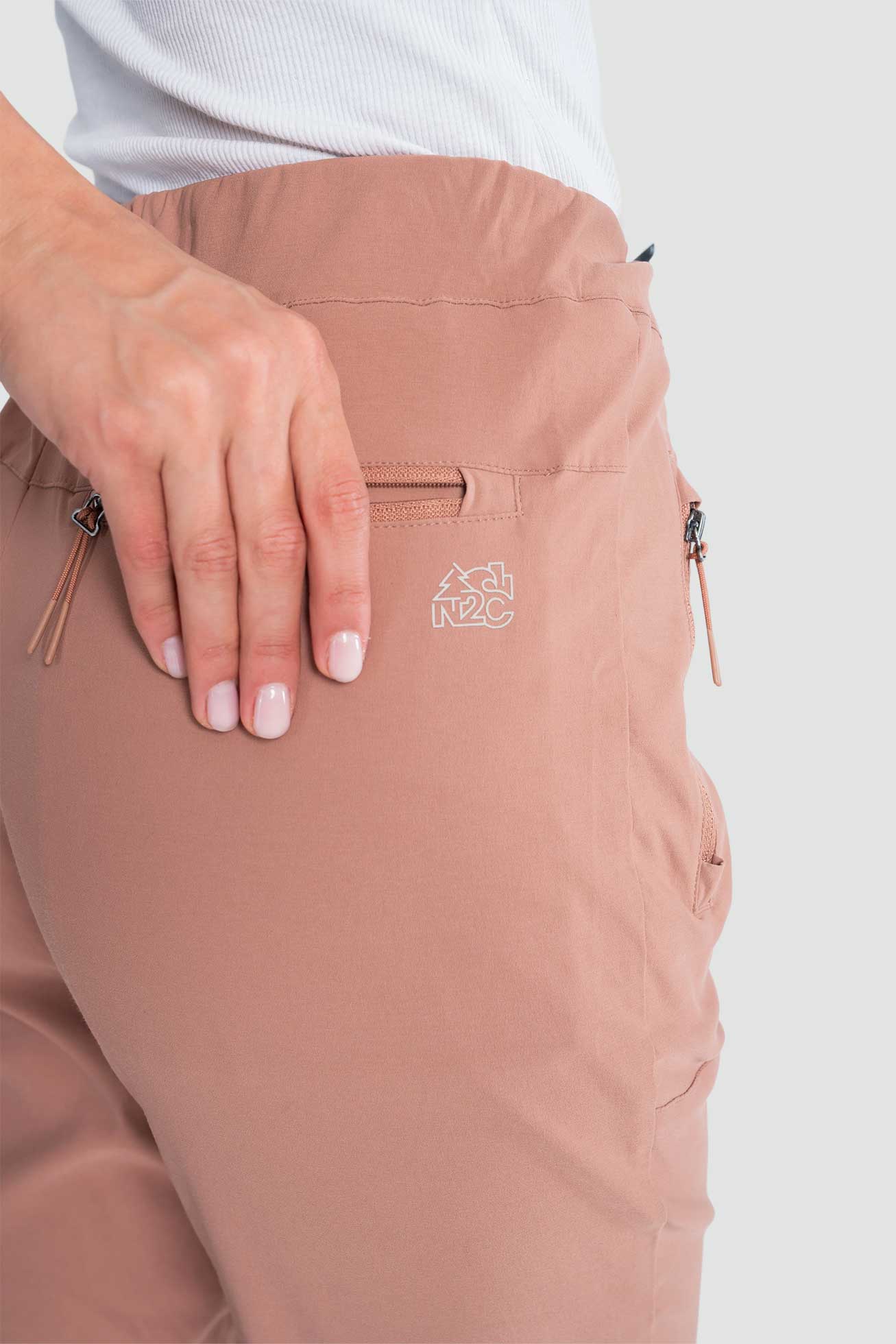 Pantalón Slim Nylon Hikking Mujer - Terracota - Image 4