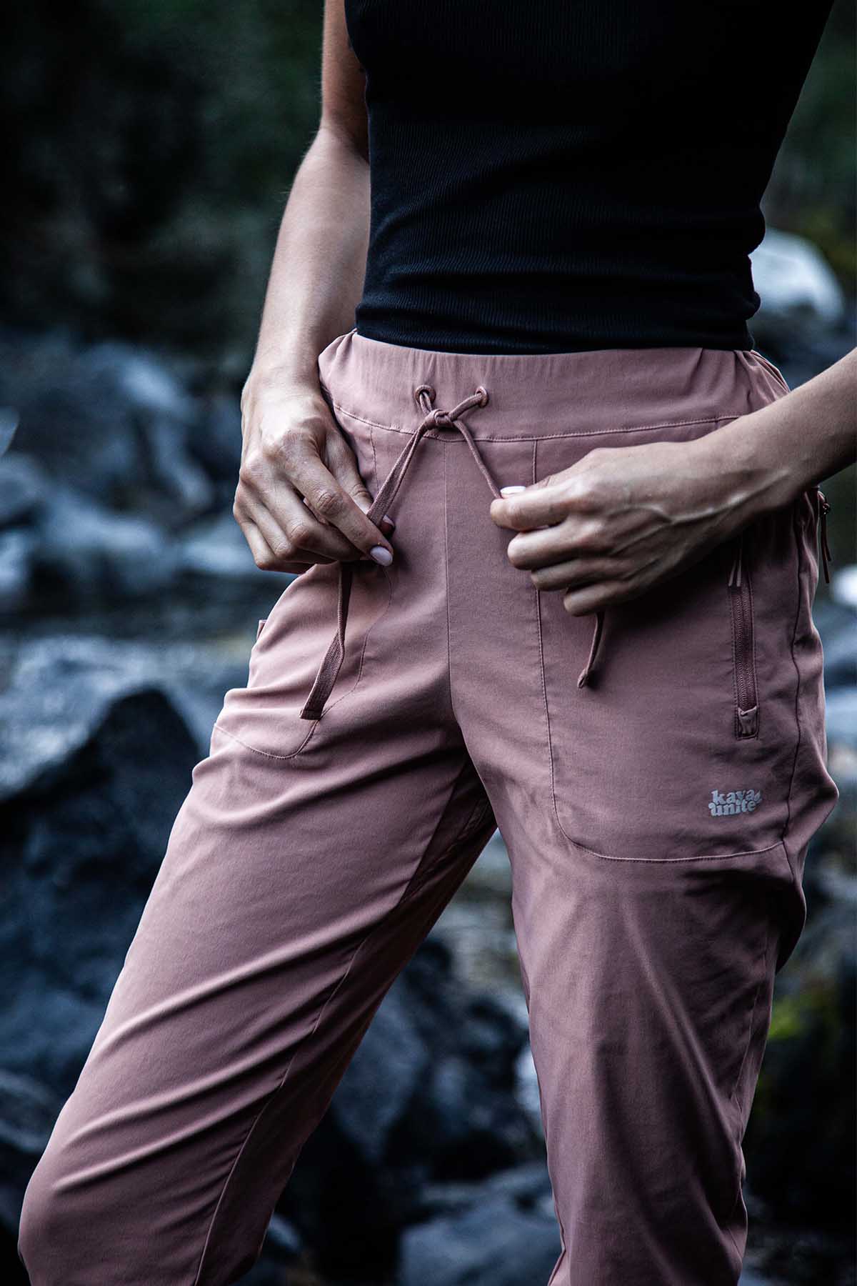 Pantalón Slim Nylon Hikking Mujer - Terracota - Image 8