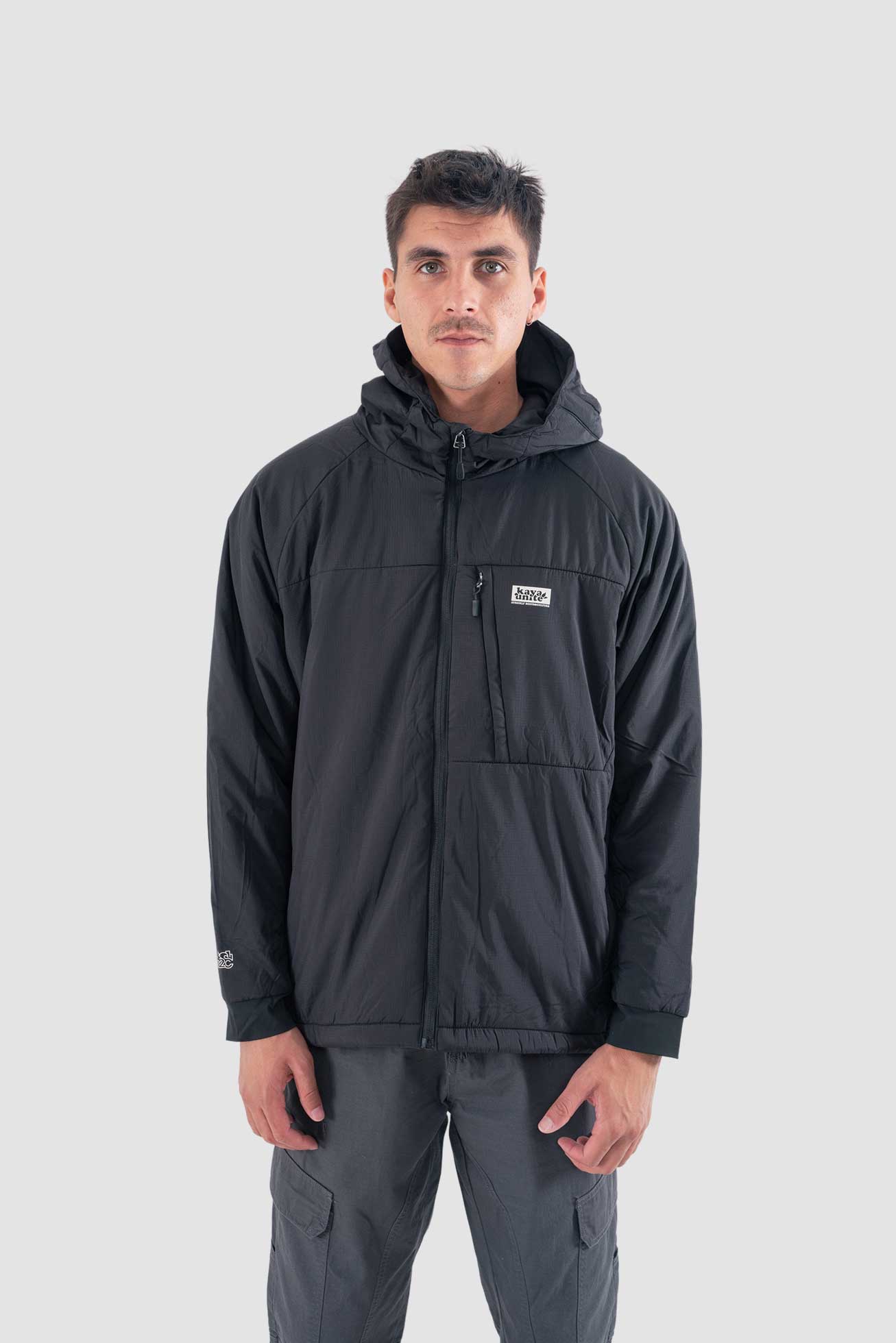 Parka Aysen Autoempacable Hombre - Negra