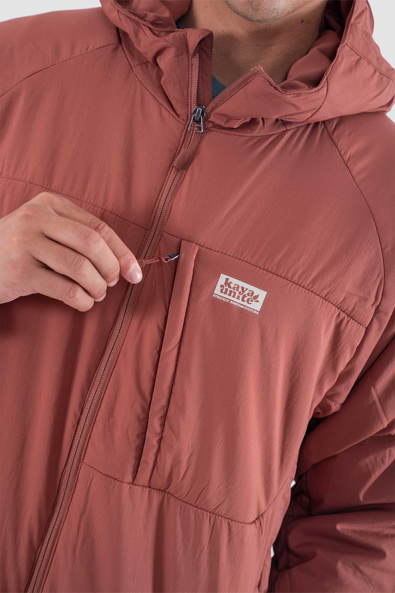 Parka Aysen Autoempacable Hombre - Terracota - Image 5