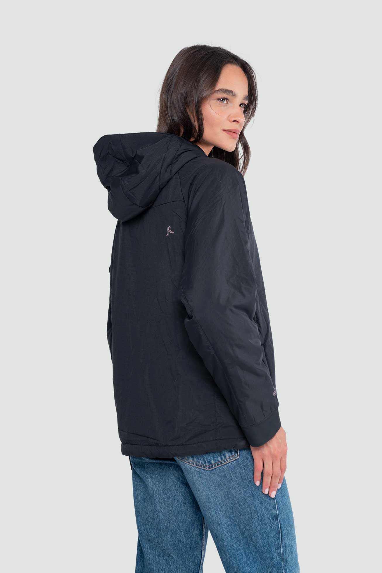 Parka Aysen Autoempacable Mujer - Negra - Image 3