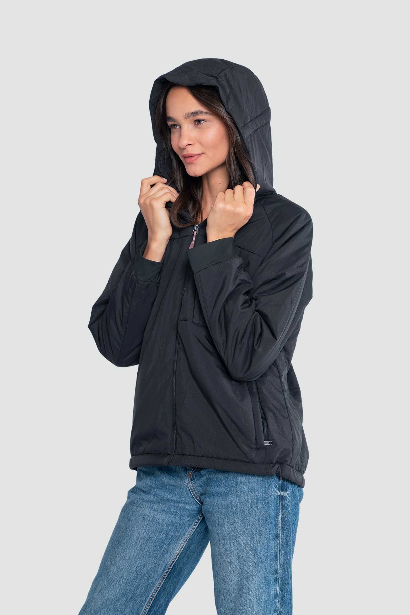 Parka Aysen Autoempacable Mujer - Negra - Image 4