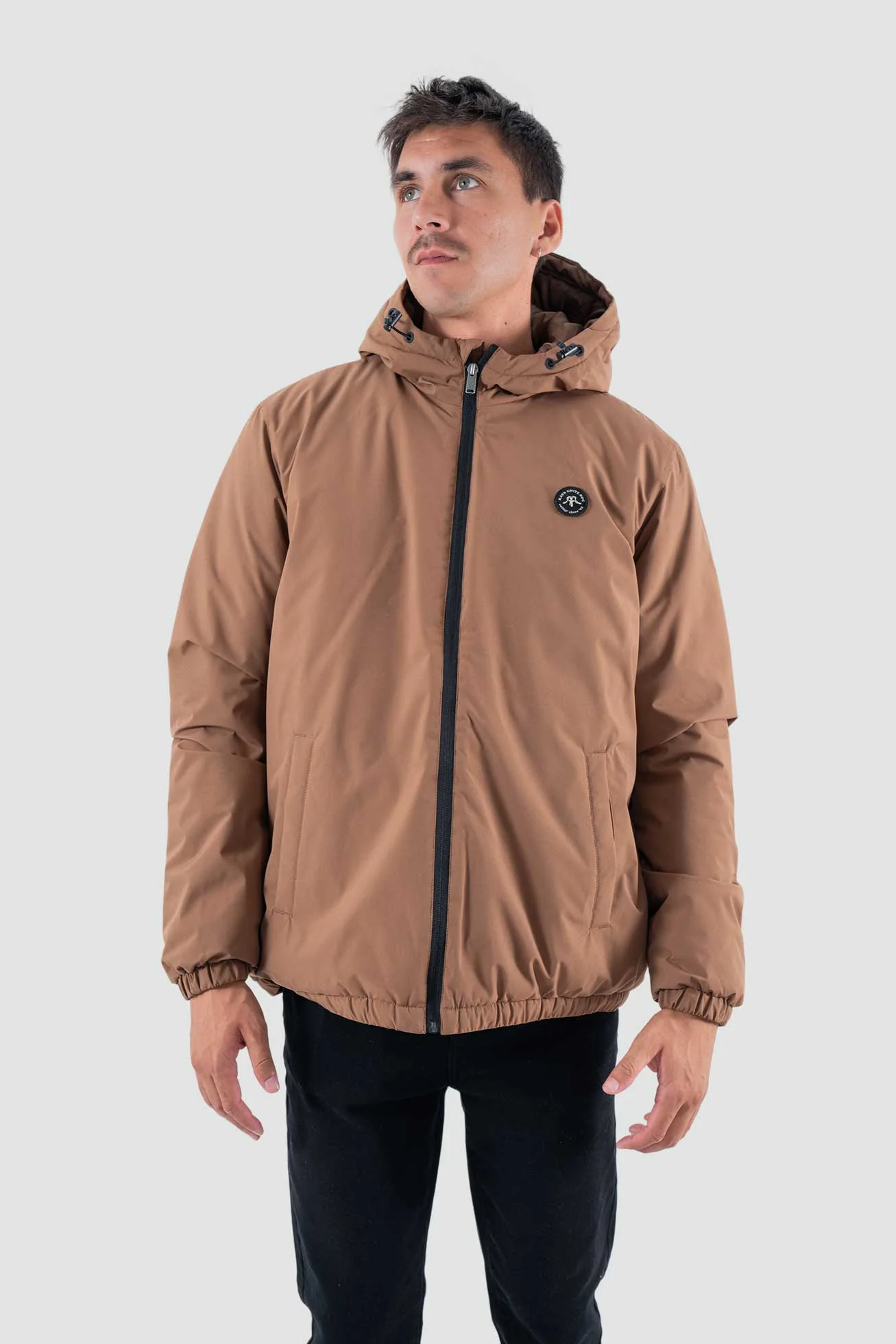 Parka Solid Hombre - Camel