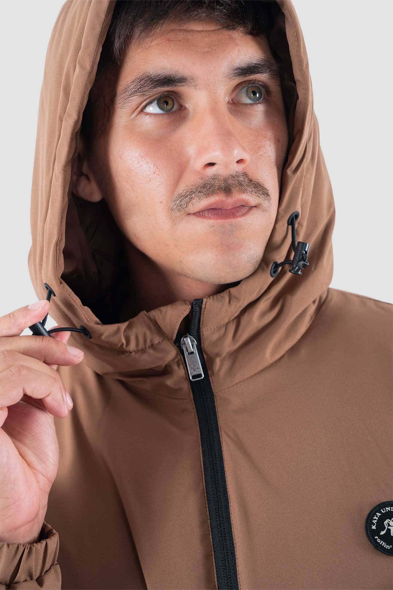 Parka Solid Hombre - Camel - Image 4