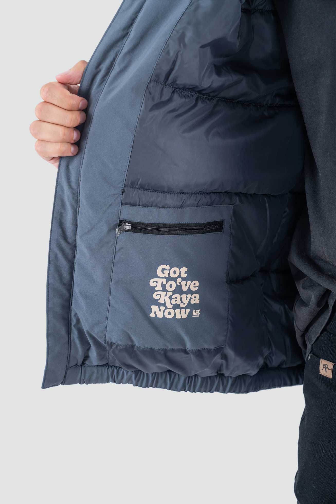 Parka Solid Hombre - Navy - Image 5