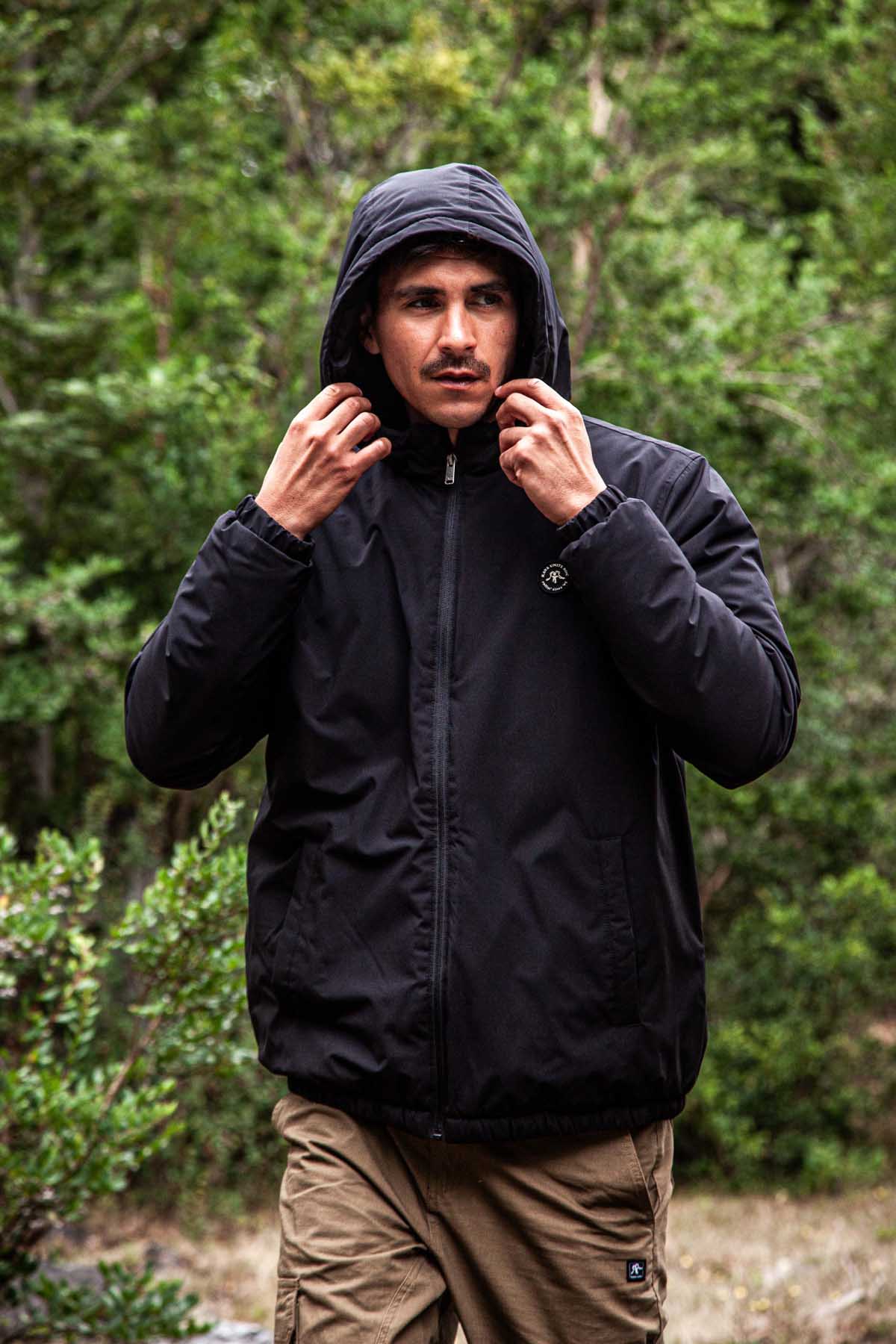 Parka Solid Hombre - Negra - Image 2