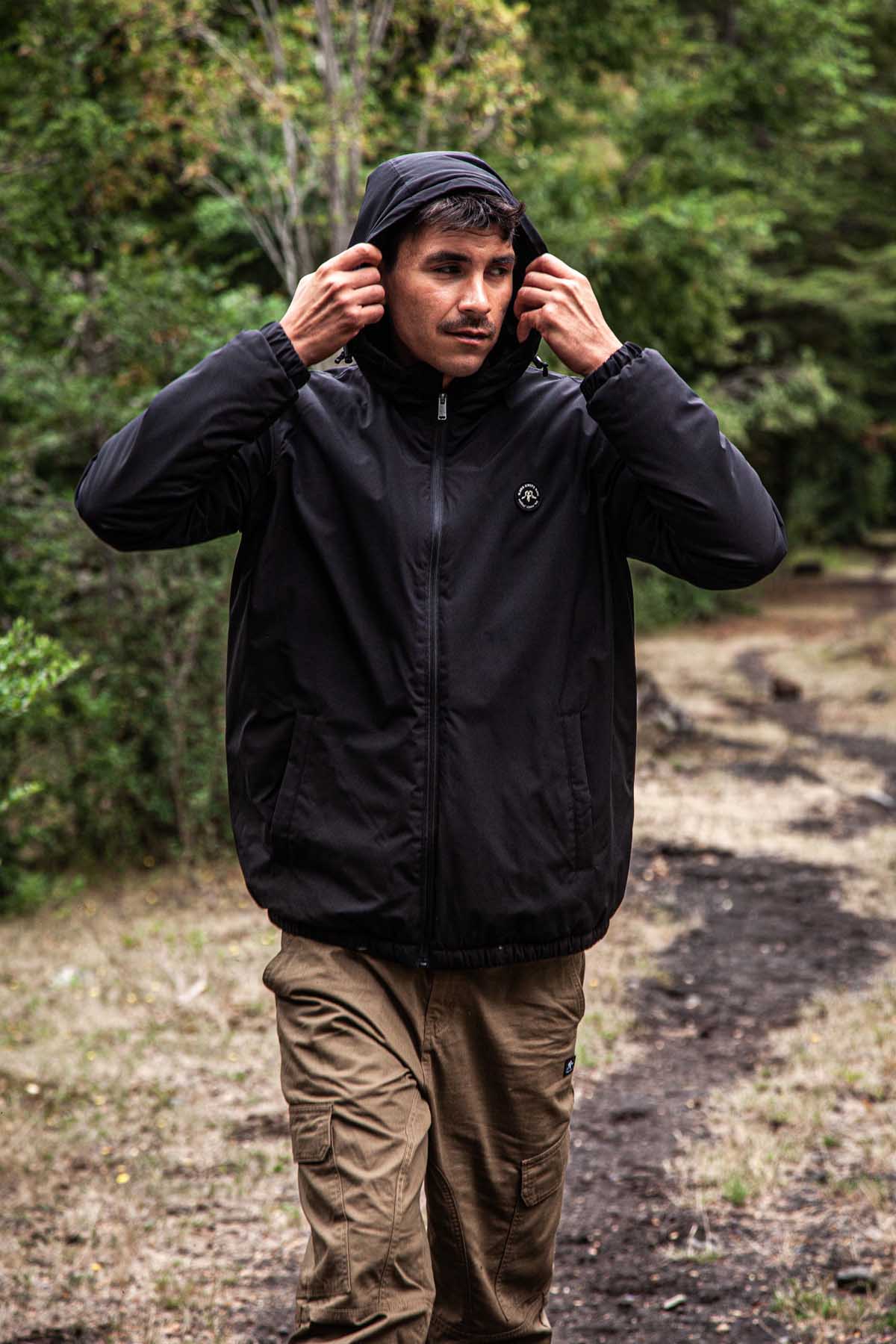 Parka Solid Hombre - Negra - Image 6