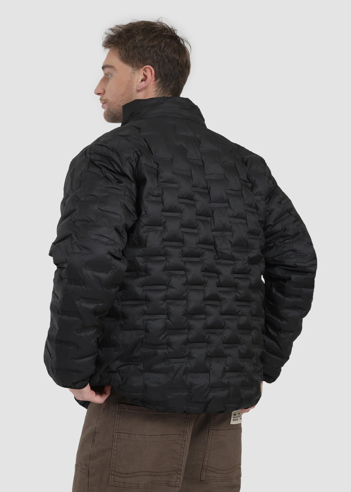 Parka Solid Hombre - Negro - Image 3