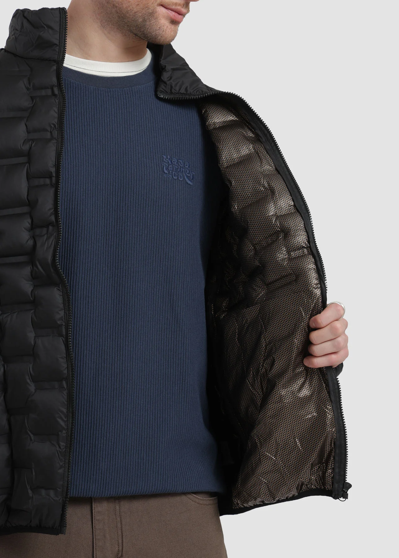 Parka Solid Hombre - Negro - Image 4