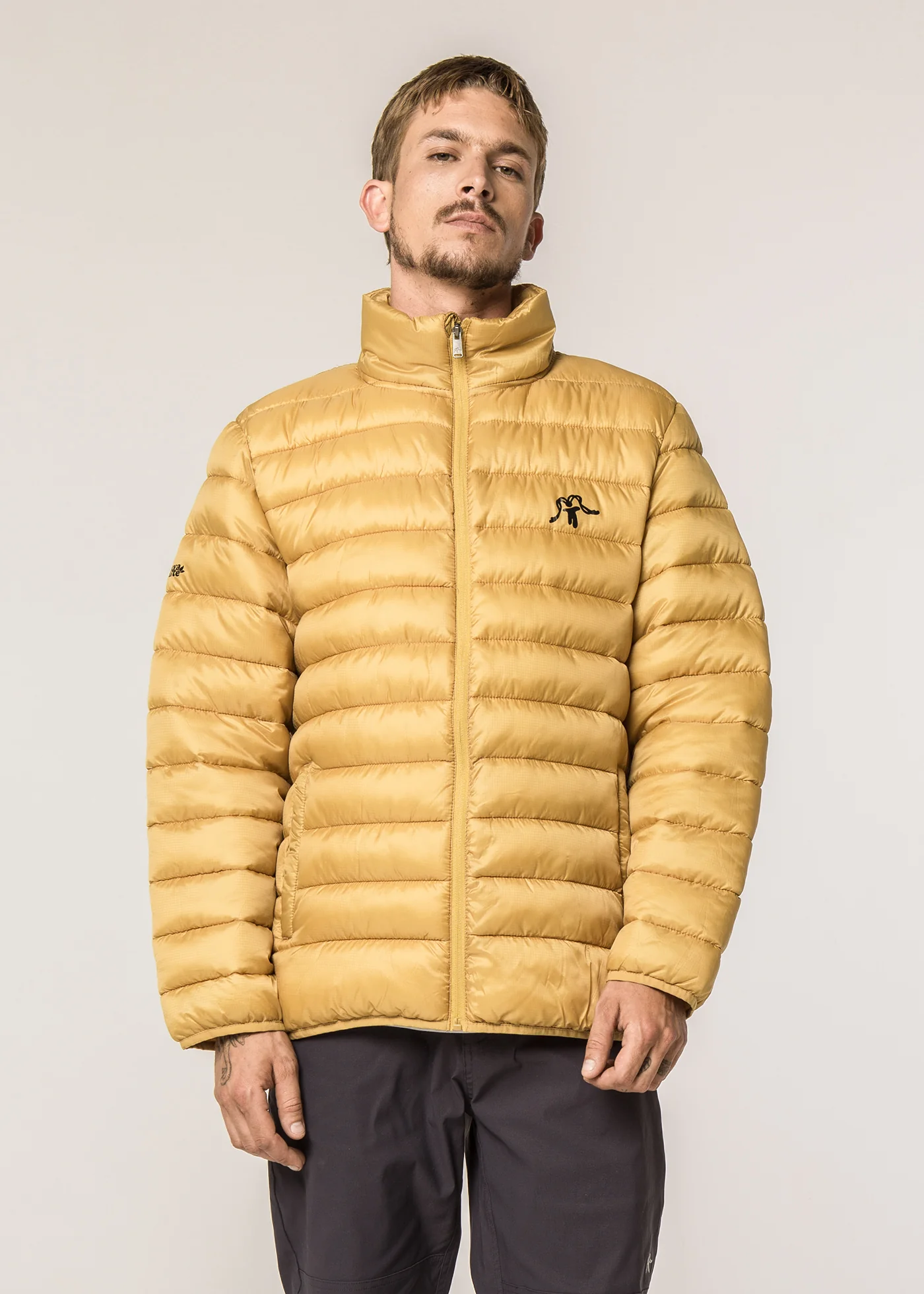 Parka Yagan Solid Hombre - Mostaza