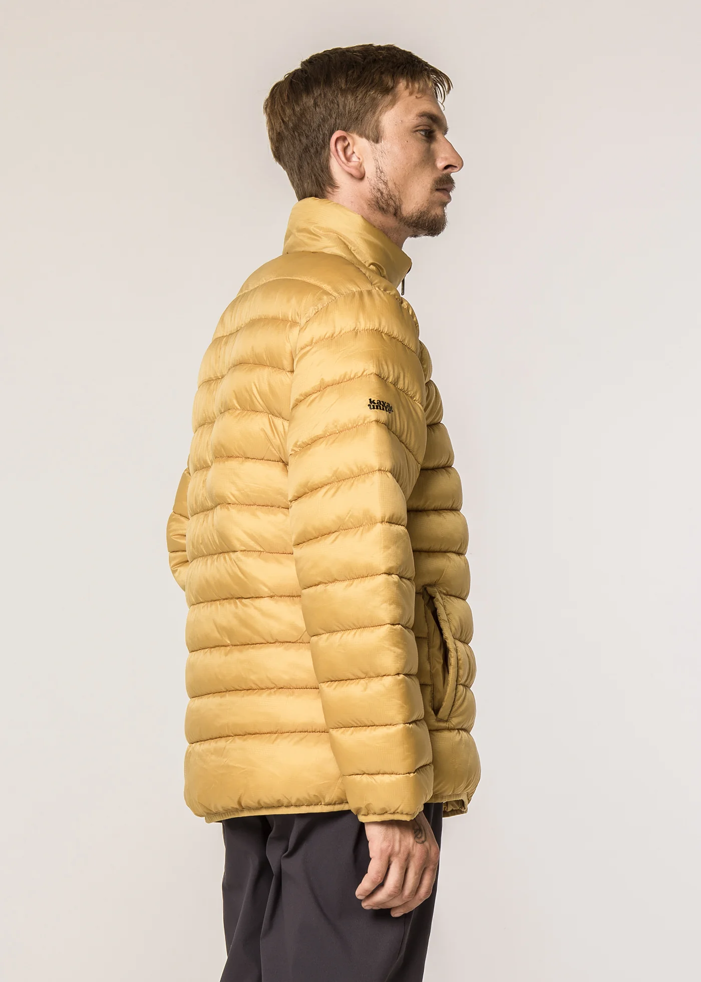 Parka Yagan Solid Hombre - Mostaza - Image 3