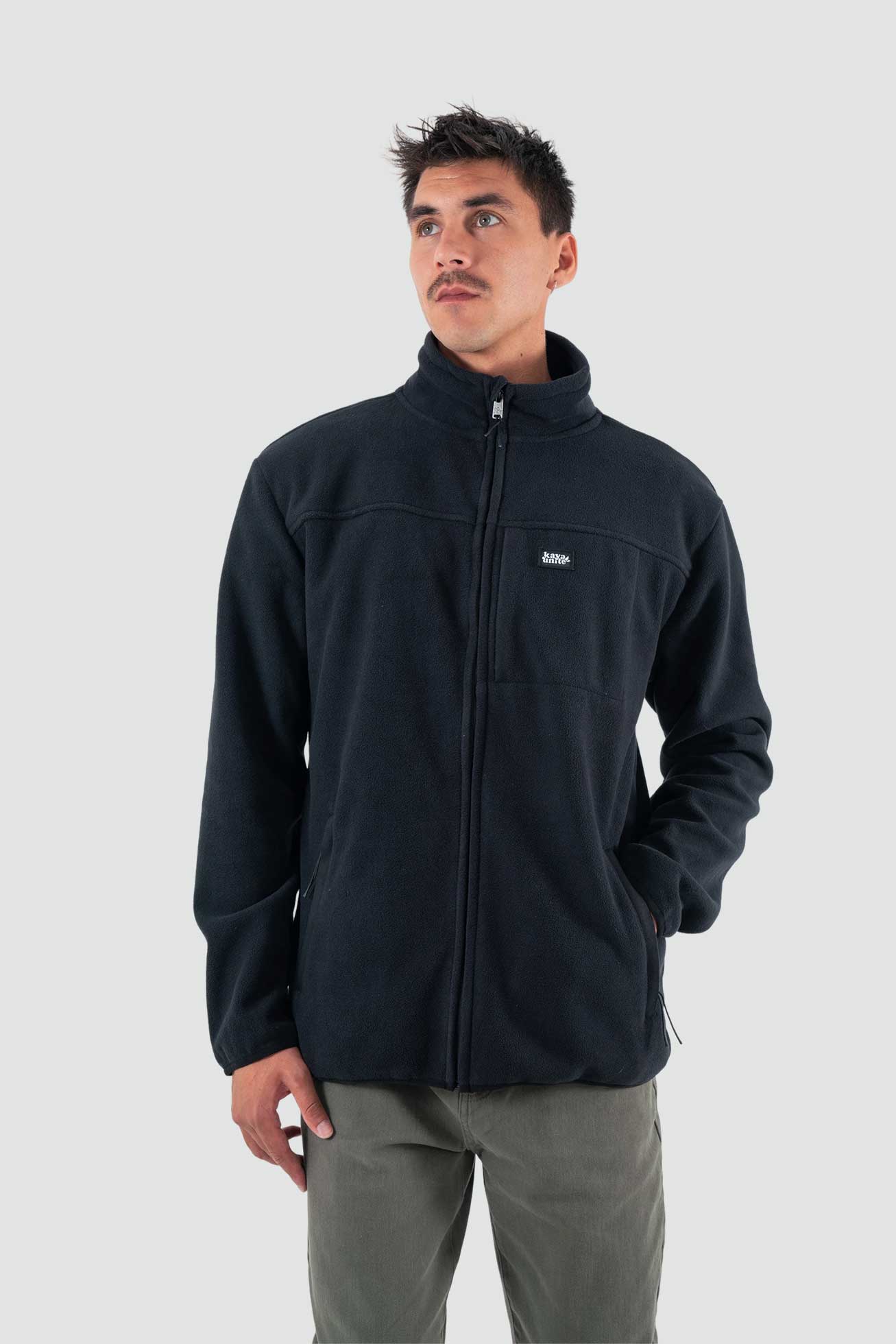 Polar Con Cierre Classic Hombre - Negro