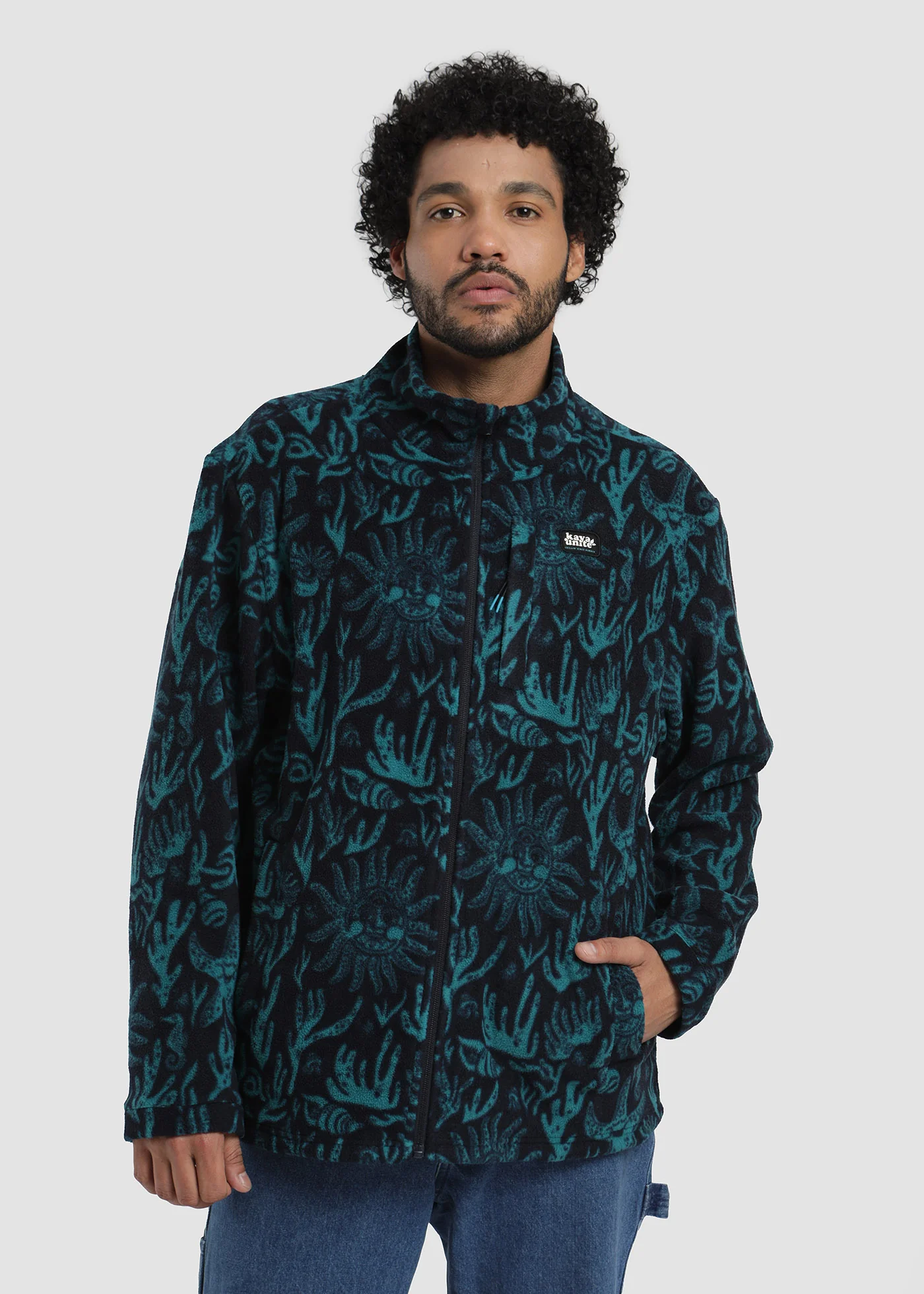 Polar Con Cierre Coral Hombre - Teal