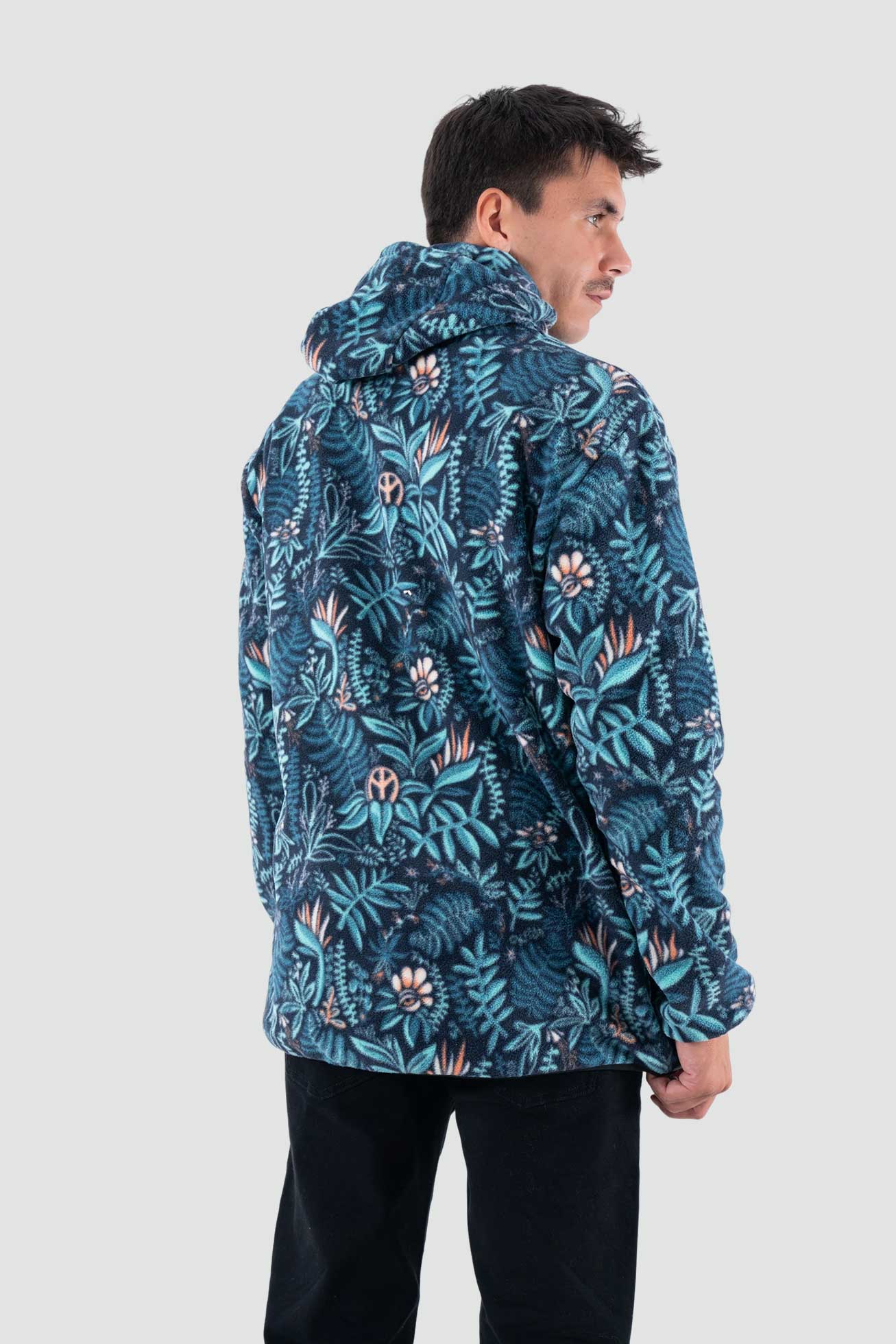 Polar Medio Cierre Hood Yedra Hombre - Teal - Image 3