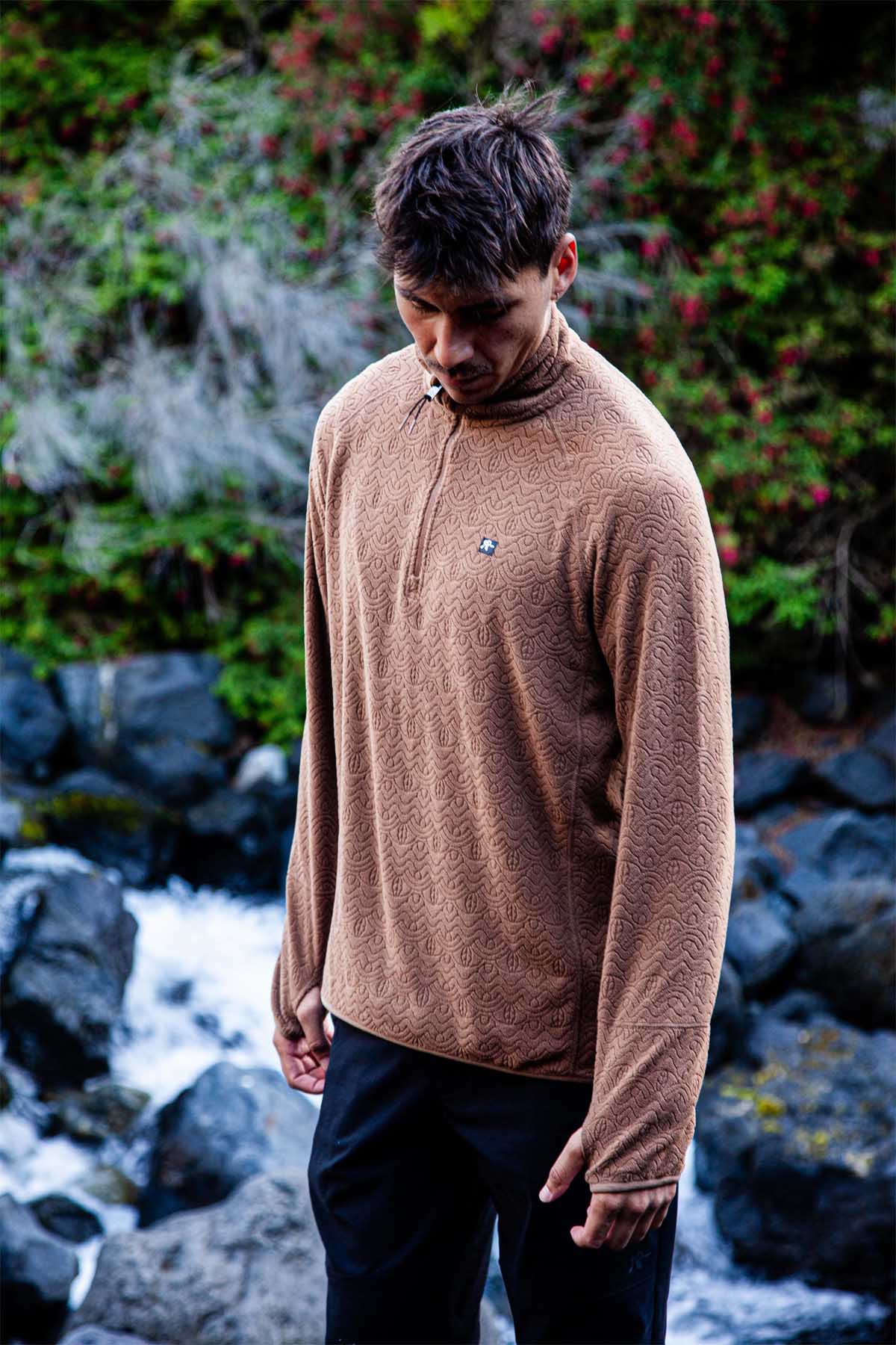 Polar Medio Cierre MicroCipress Hombre - Camel - Image 2