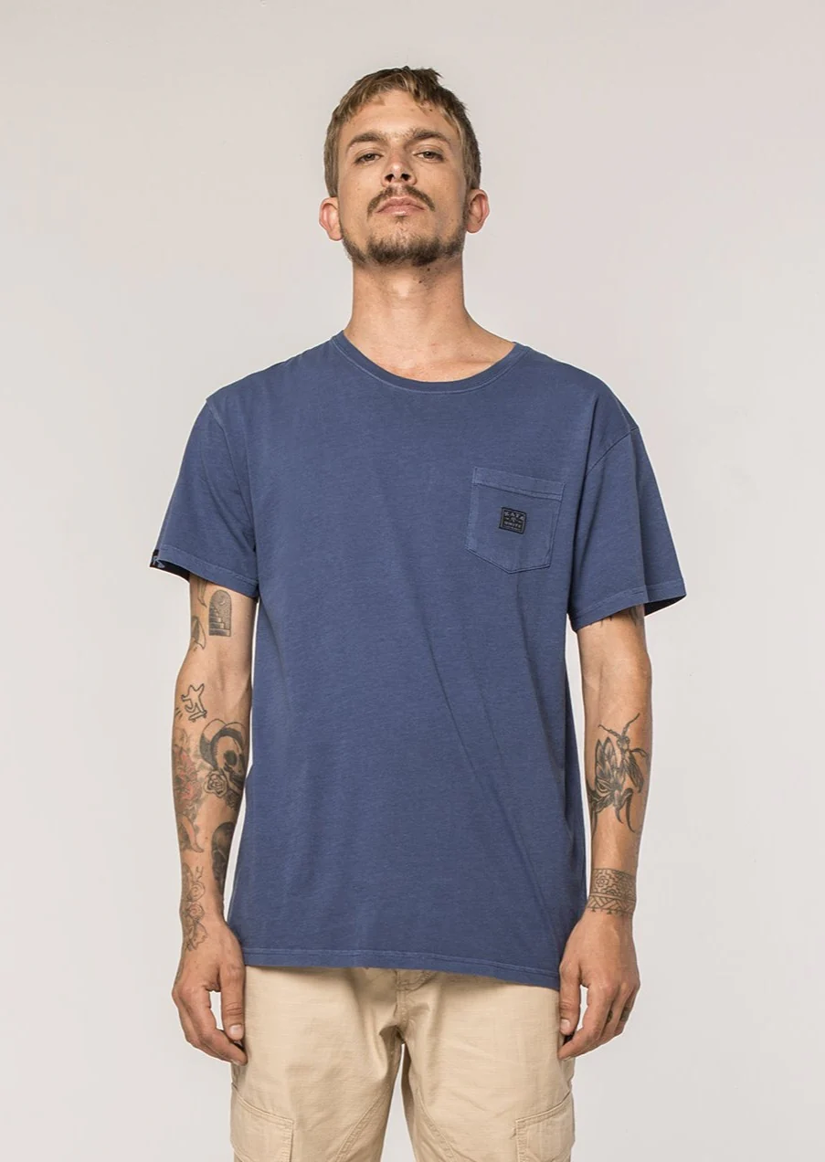 Polera Clásica Algodón Daily Hombre - Azul