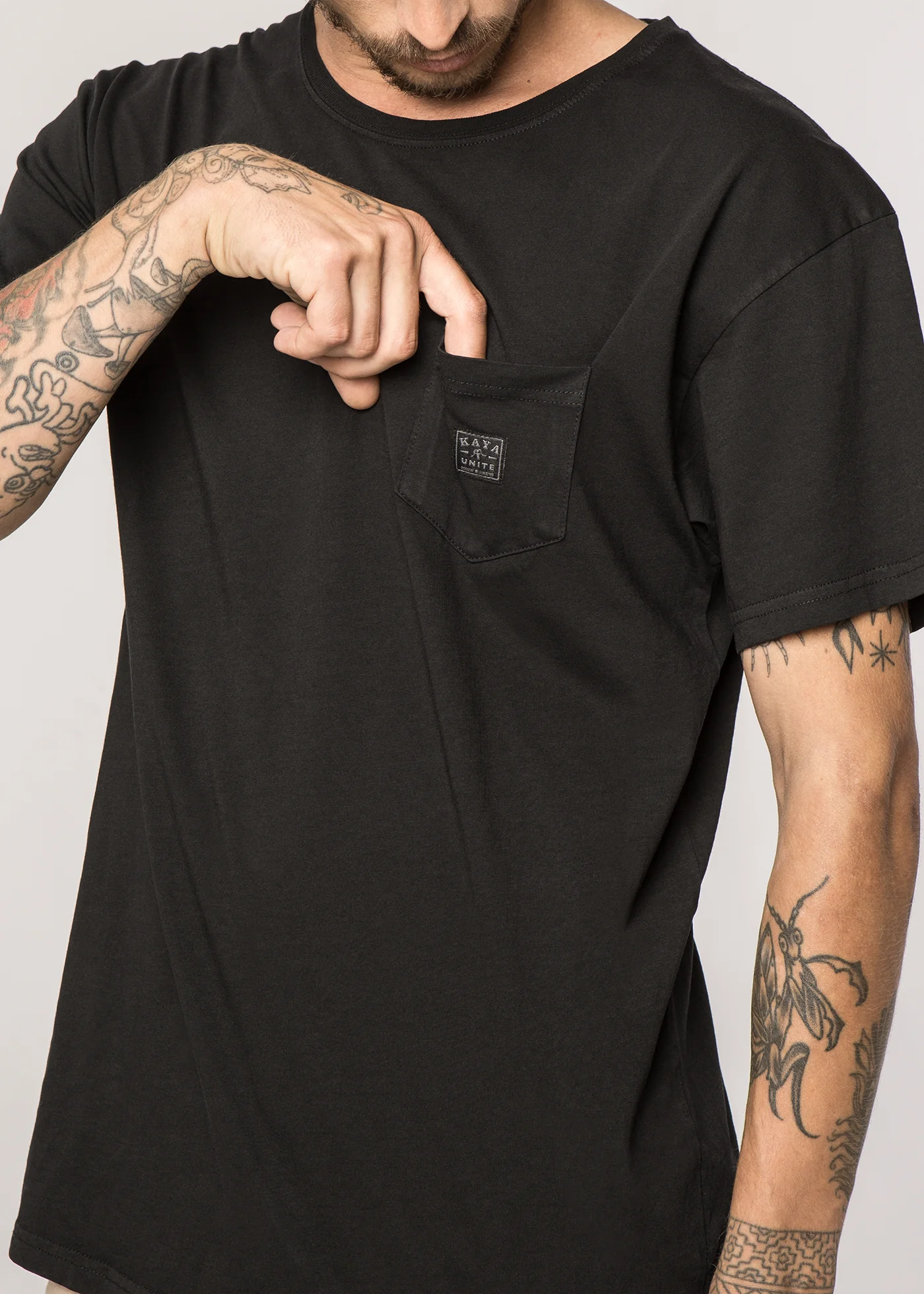 Polera Clásica Algodón Daily Hombre - Negra - Image 3