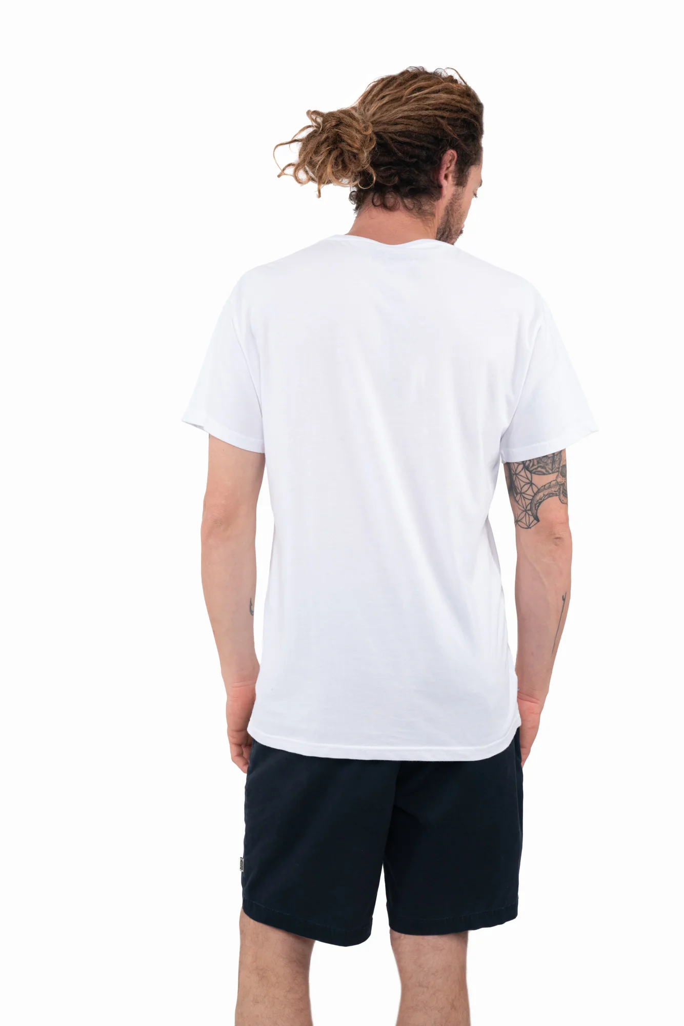Polera Clásica Algodón Orgánico Daily Hombre - Blanca - Image 3