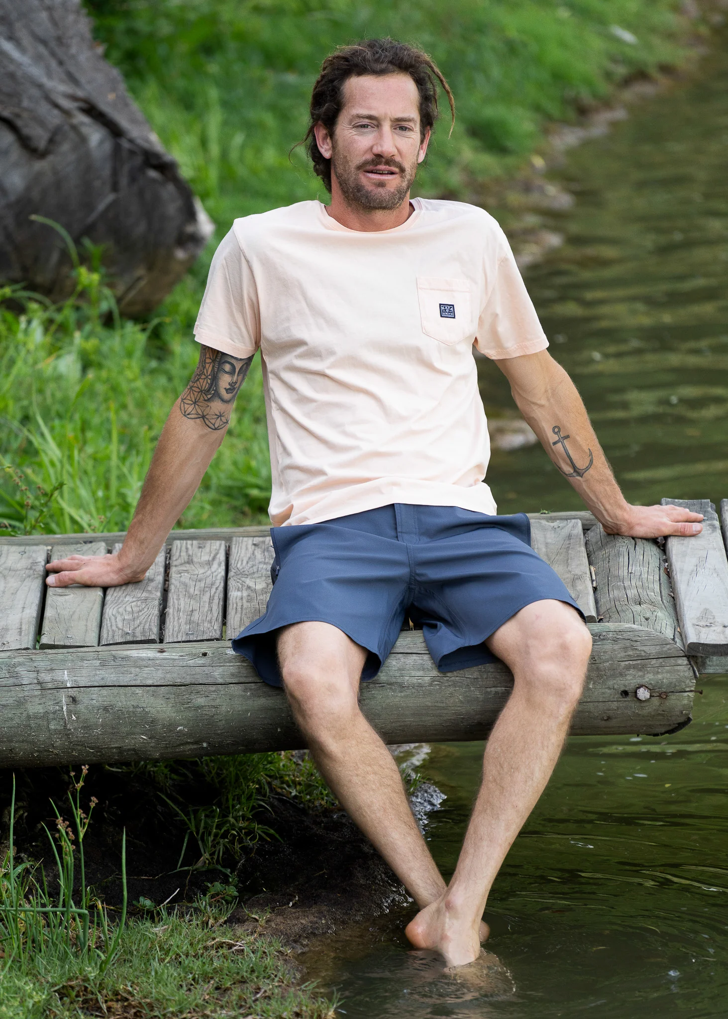 Polera Clásica Algodón Orgánico Daily Hombre - Durazno
