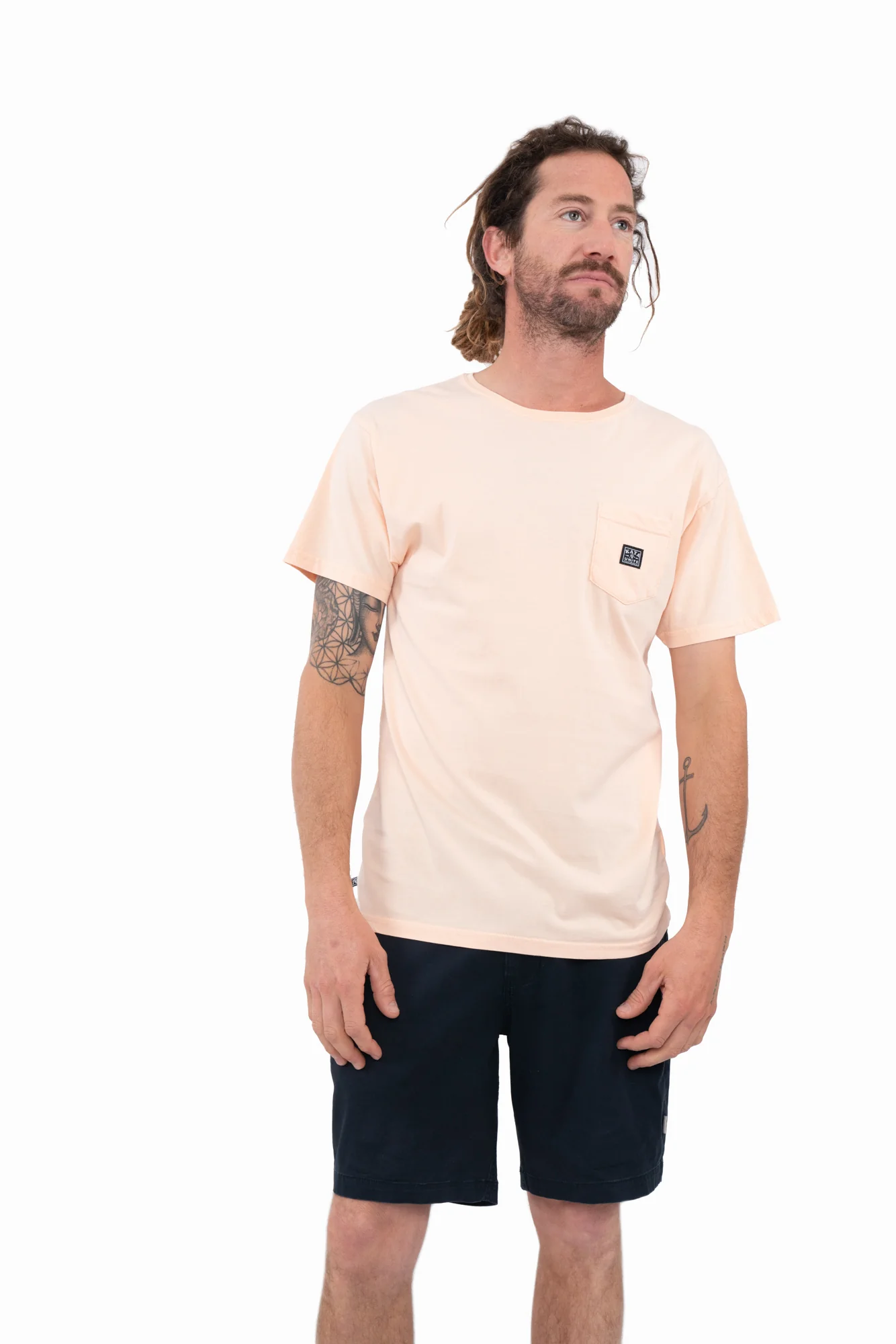 Polera Clásica Algodón Orgánico Daily Hombre - Durazno - Image 4