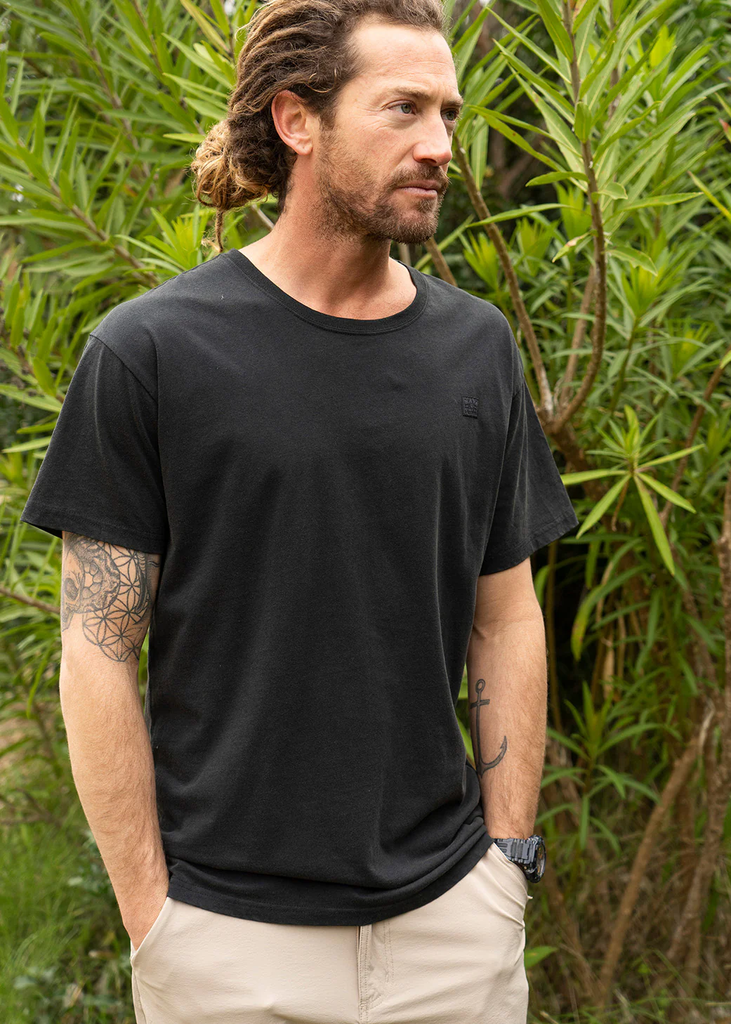 Polera Clásica Algodón Orgánico Daily Hombre - Negra