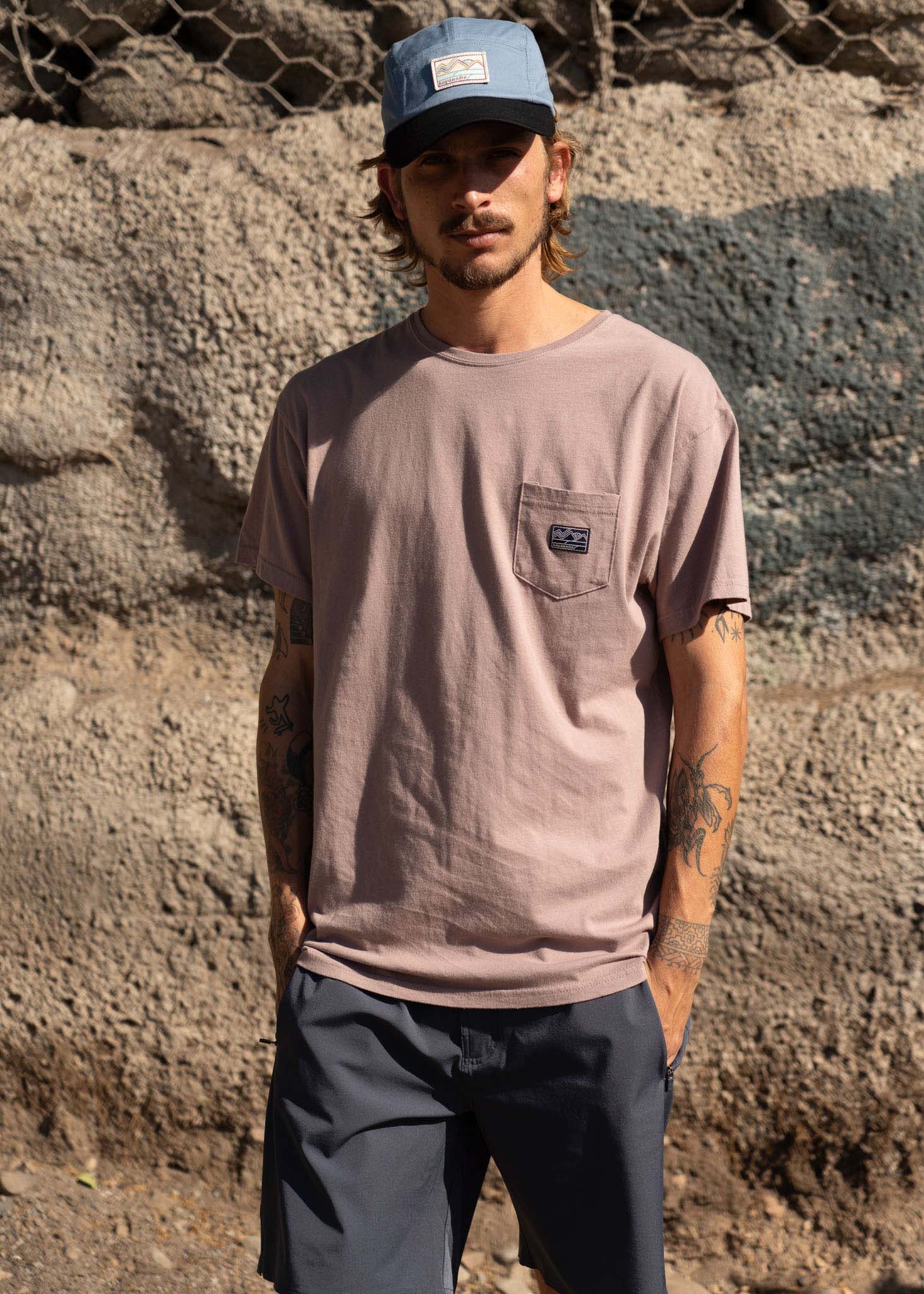 Polera Clásica Algodón Woven Hombre - Malva - Image 3