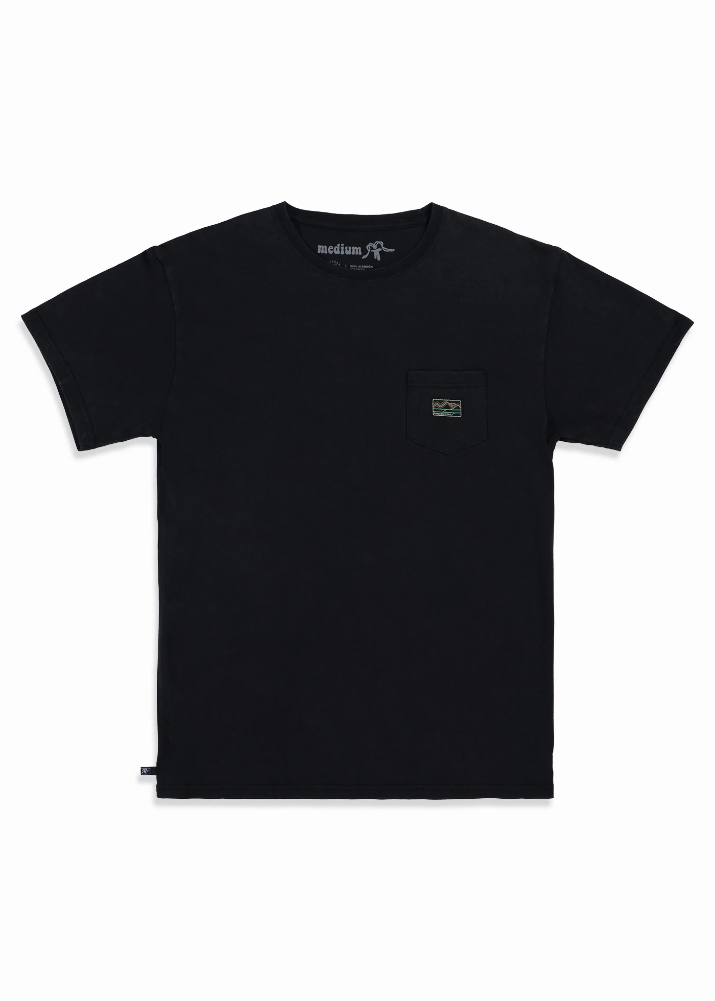 Polera Clásica Algodón Woven Hombre - Negra - Image 4
