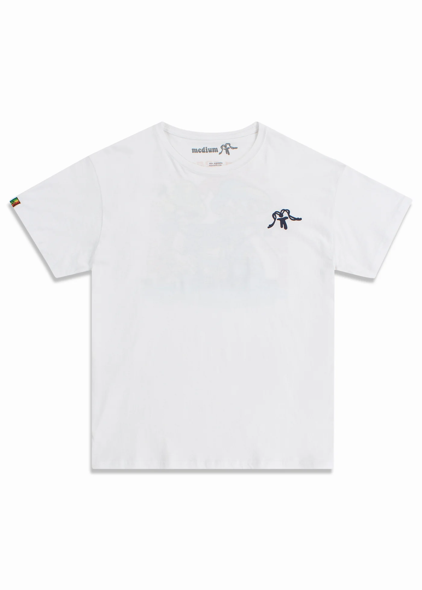Polera Diseño Algodón Aqua Hombre - Blanca - Image 4