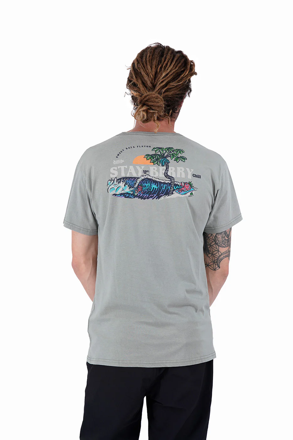 Polera Diseño Algodón Berry Hombre - Oliva