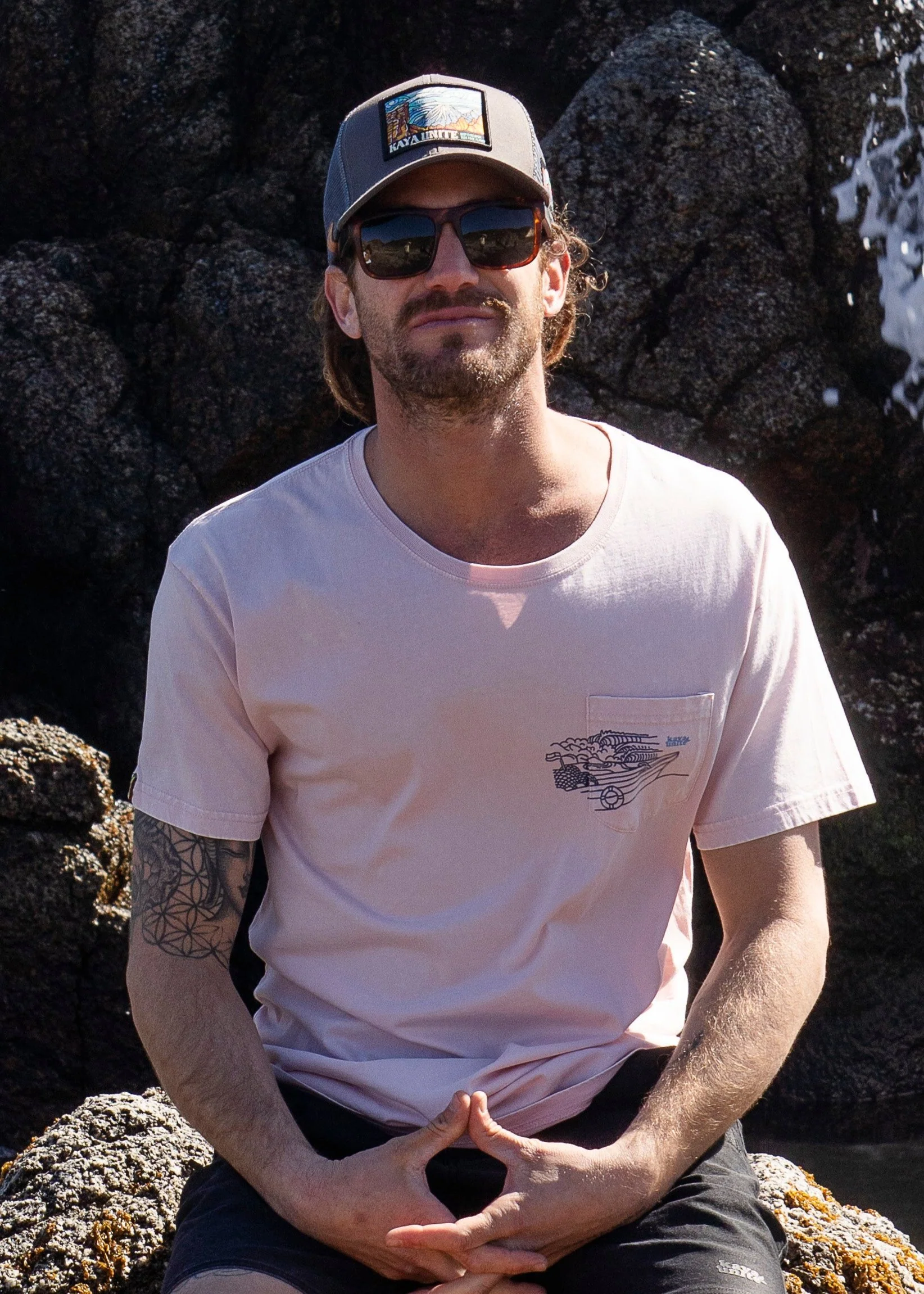 Polera Diseño Algodón Boat Hombre - Rosa