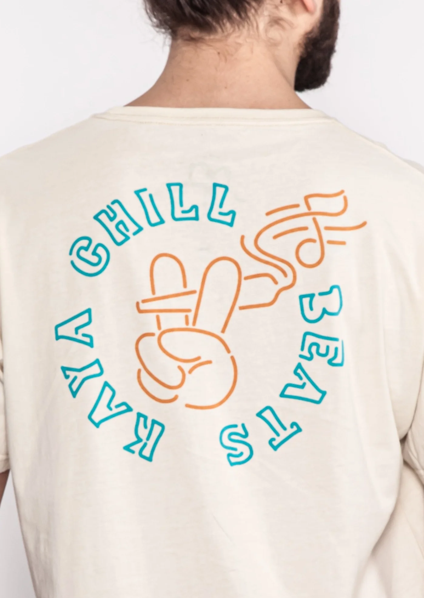 Polera Diseño Algodón Chill Hombre - Crema - Image 2