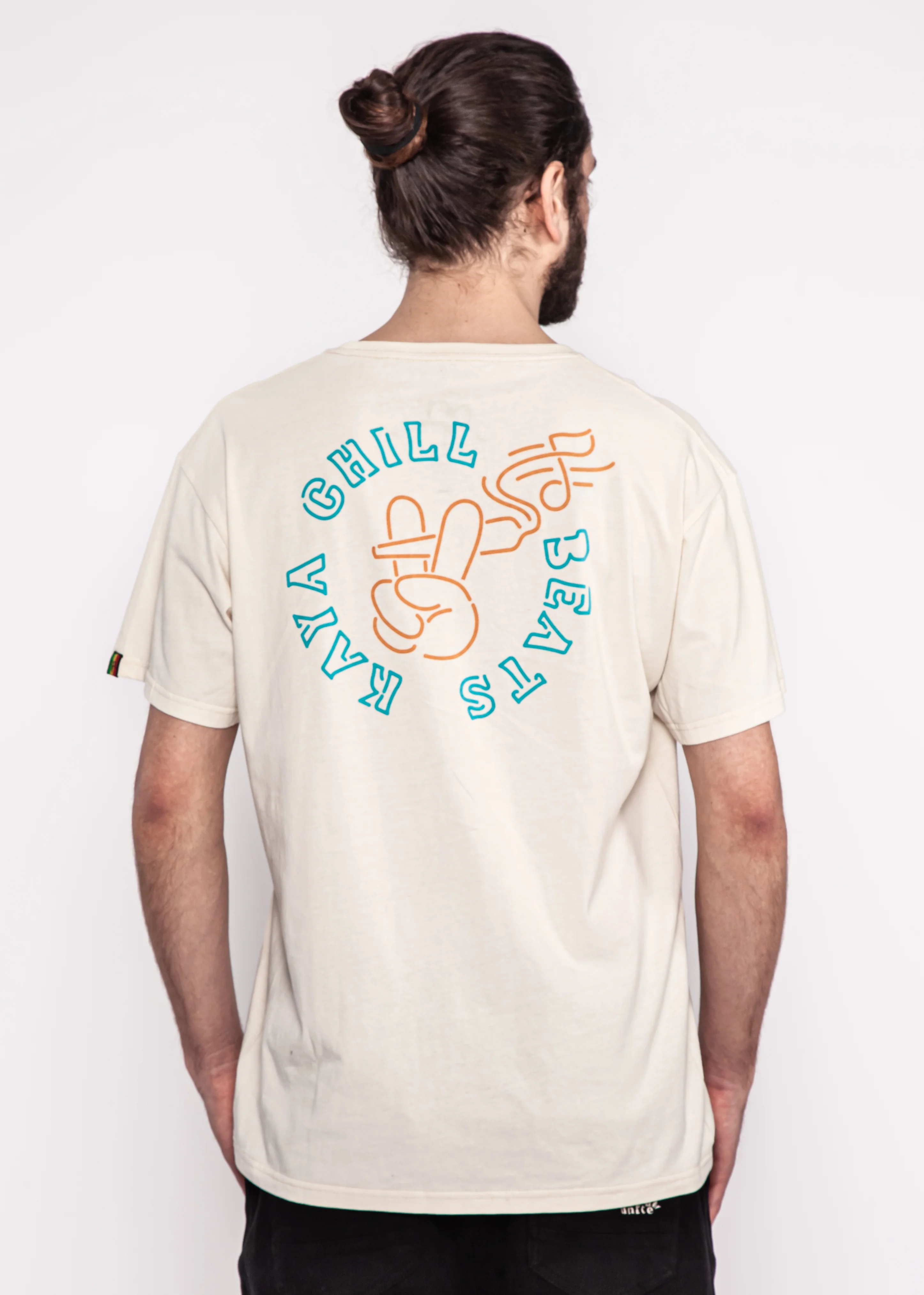 Polera Diseño Algodón Chill Hombre - Crema - Image 3