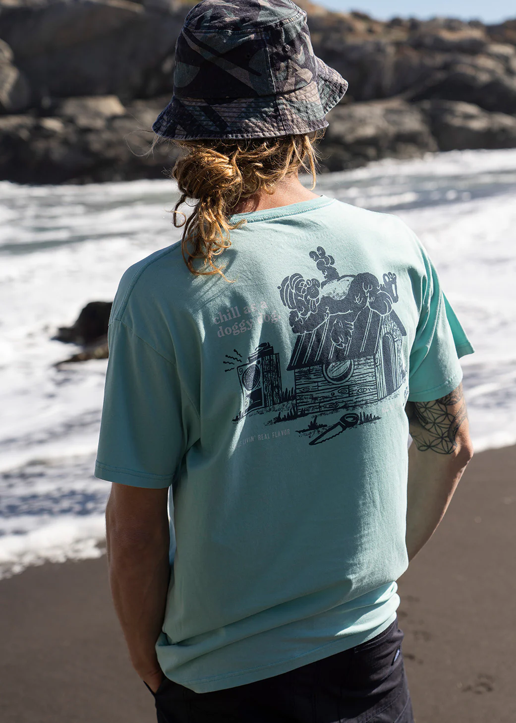 Polera Diseño Algodón Chill Hombre - Teal