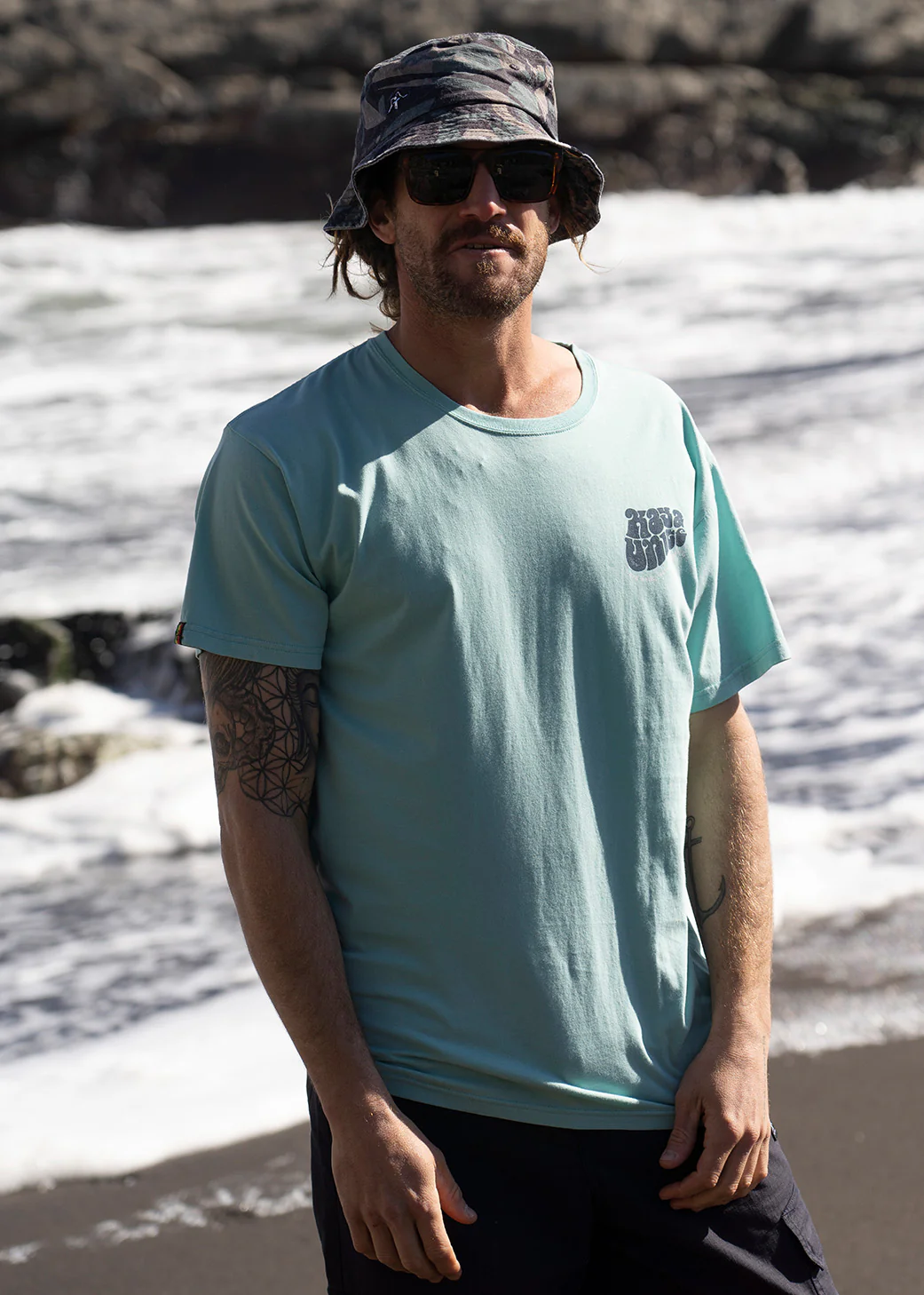 Polera Diseño Algodón Chill Hombre - Teal - Image 4